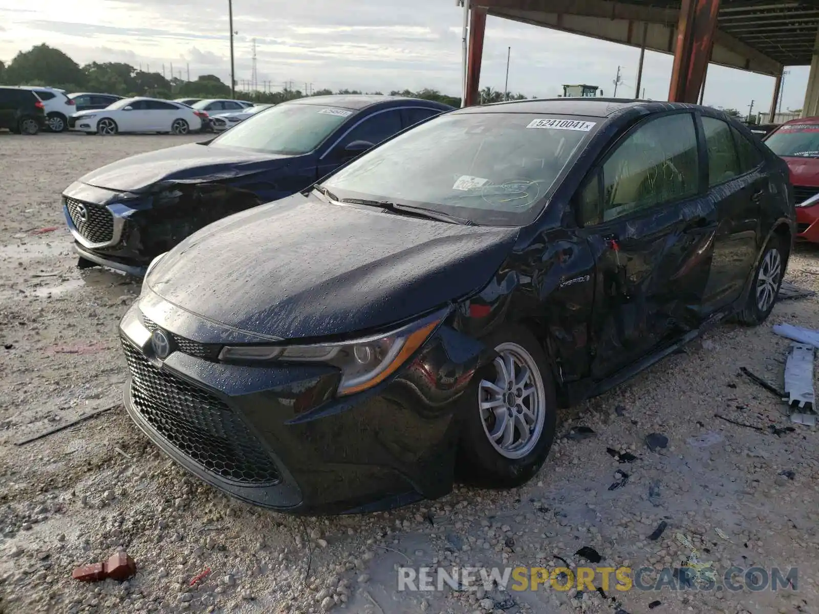 2 Photograph of a damaged car JTDEAMDE7MJ010797 TOYOTA COROLLA 2021