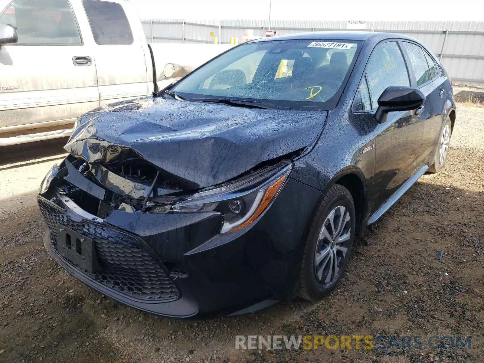 2 Photograph of a damaged car JTDEAMDE7MJ011626 TOYOTA COROLLA 2021