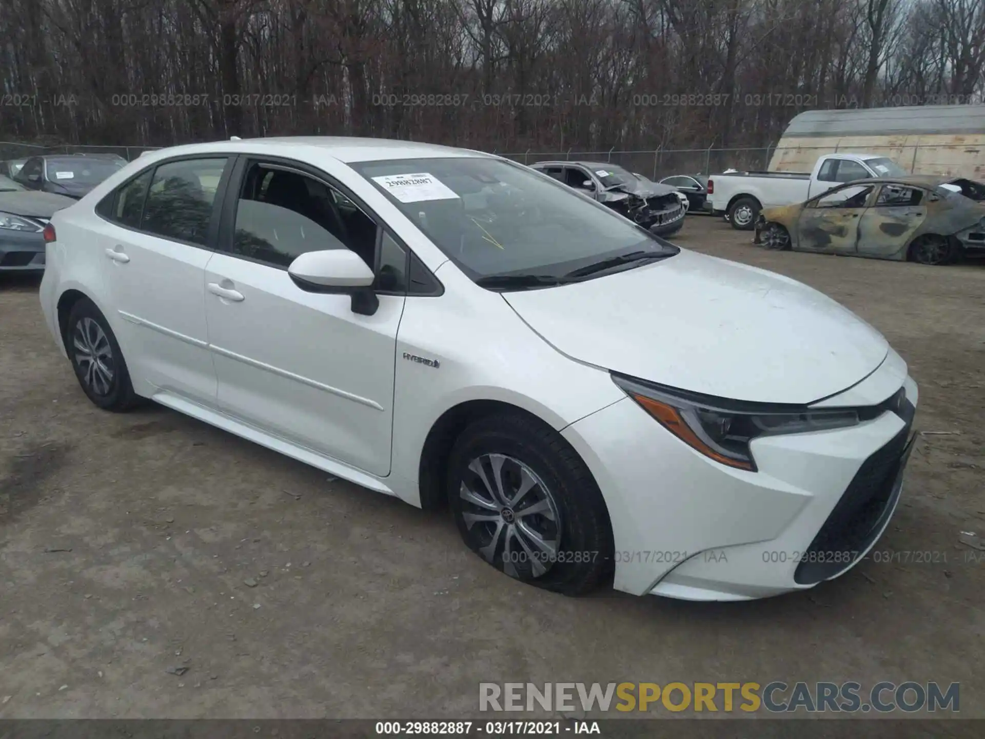 1 Photograph of a damaged car JTDEAMDE7MJ012078 TOYOTA COROLLA 2021