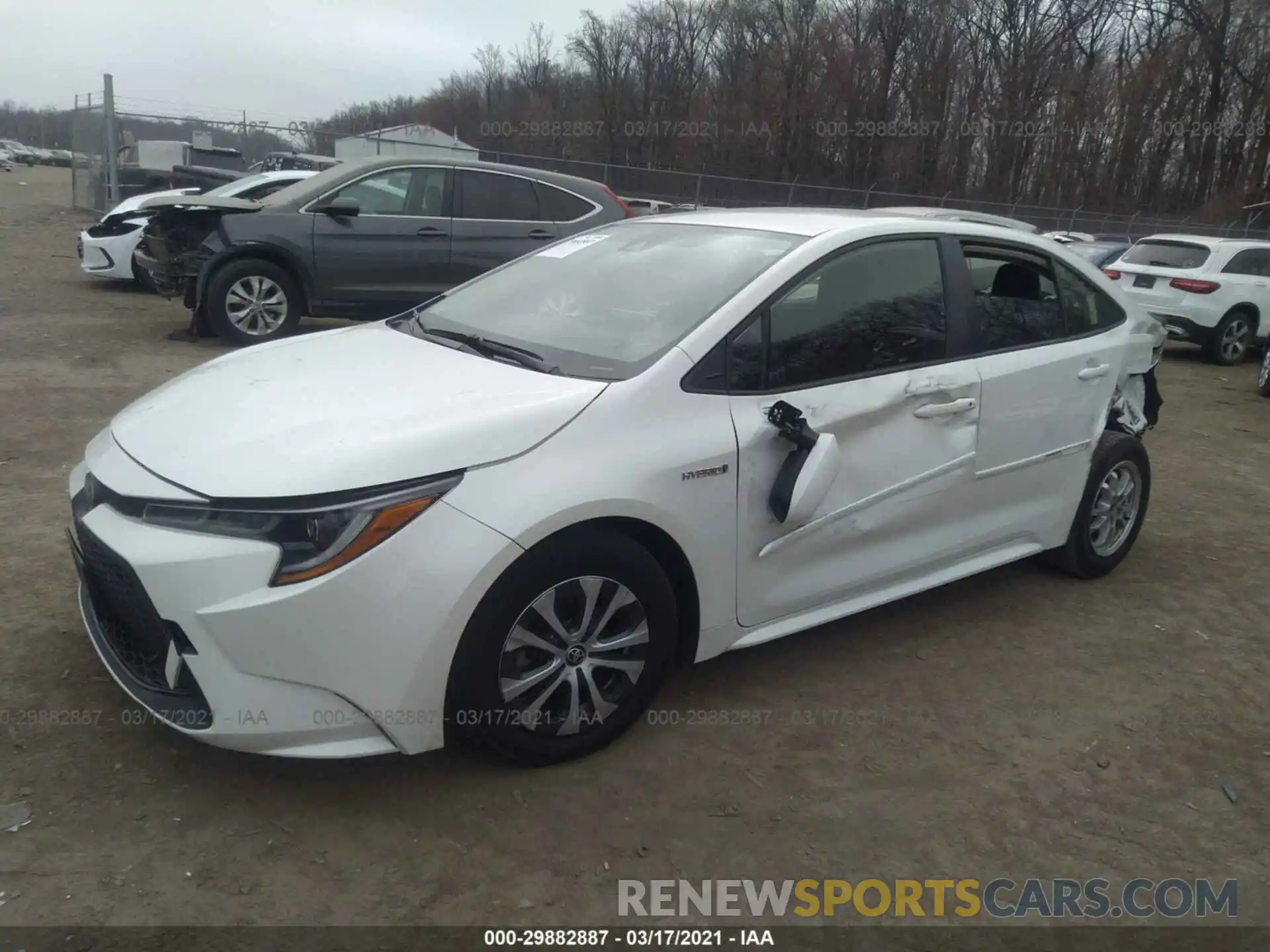 2 Photograph of a damaged car JTDEAMDE7MJ012078 TOYOTA COROLLA 2021