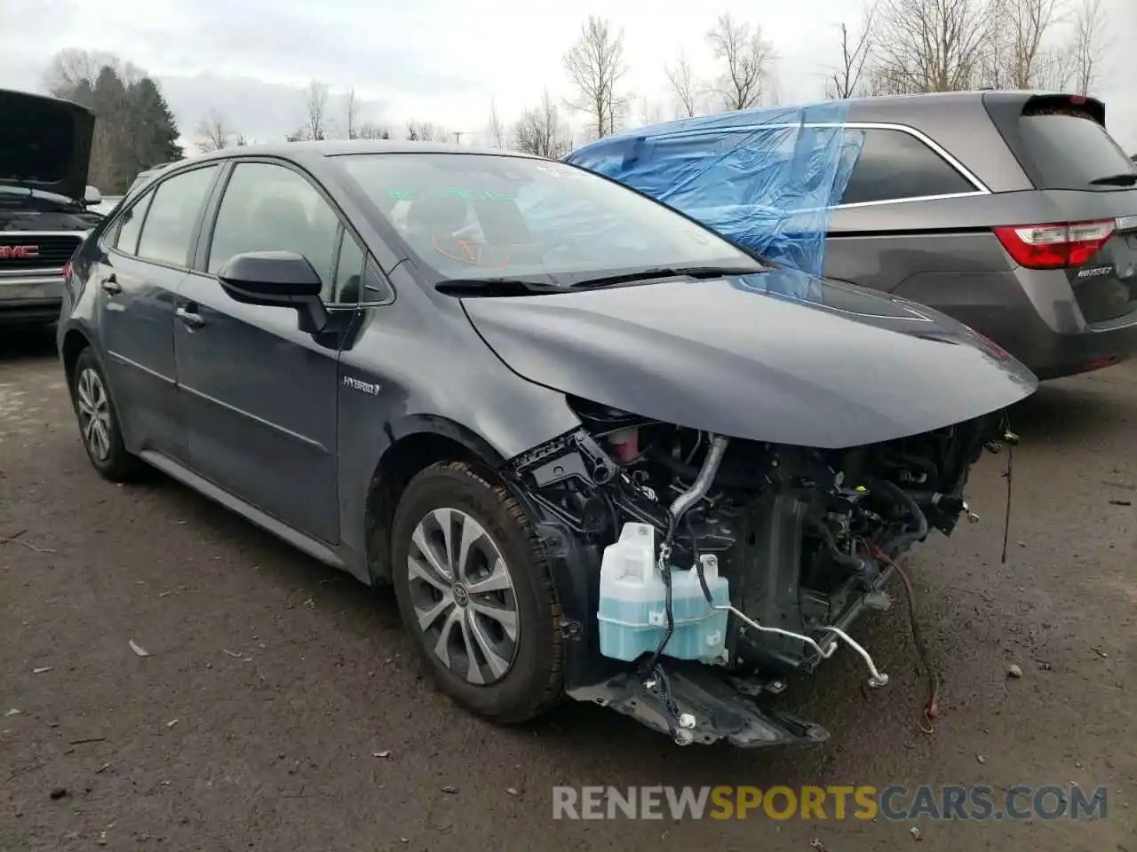 1 Photograph of a damaged car JTDEAMDE7MJ012100 TOYOTA COROLLA 2021