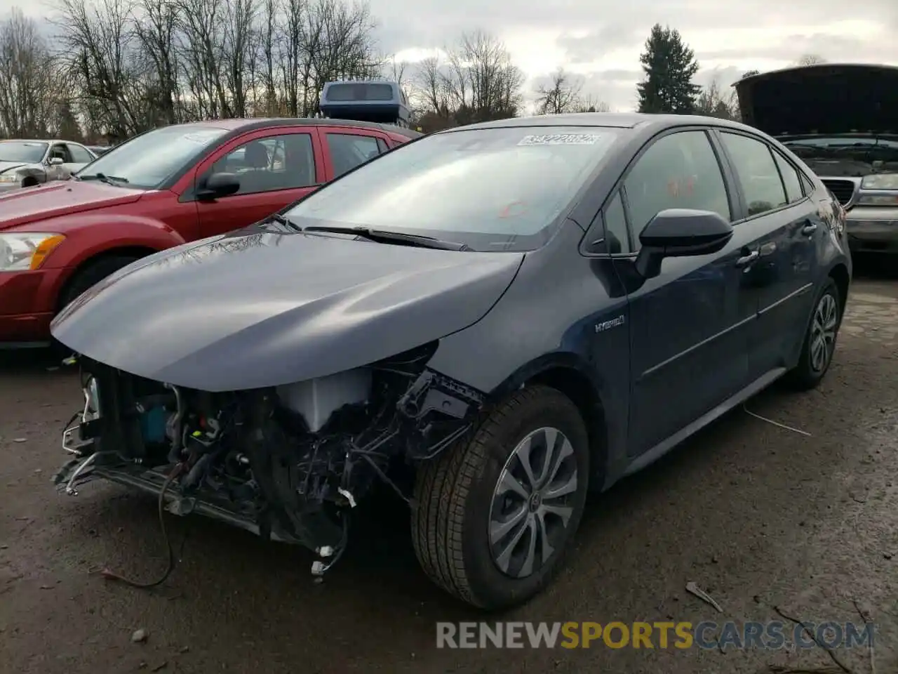 2 Photograph of a damaged car JTDEAMDE7MJ012100 TOYOTA COROLLA 2021