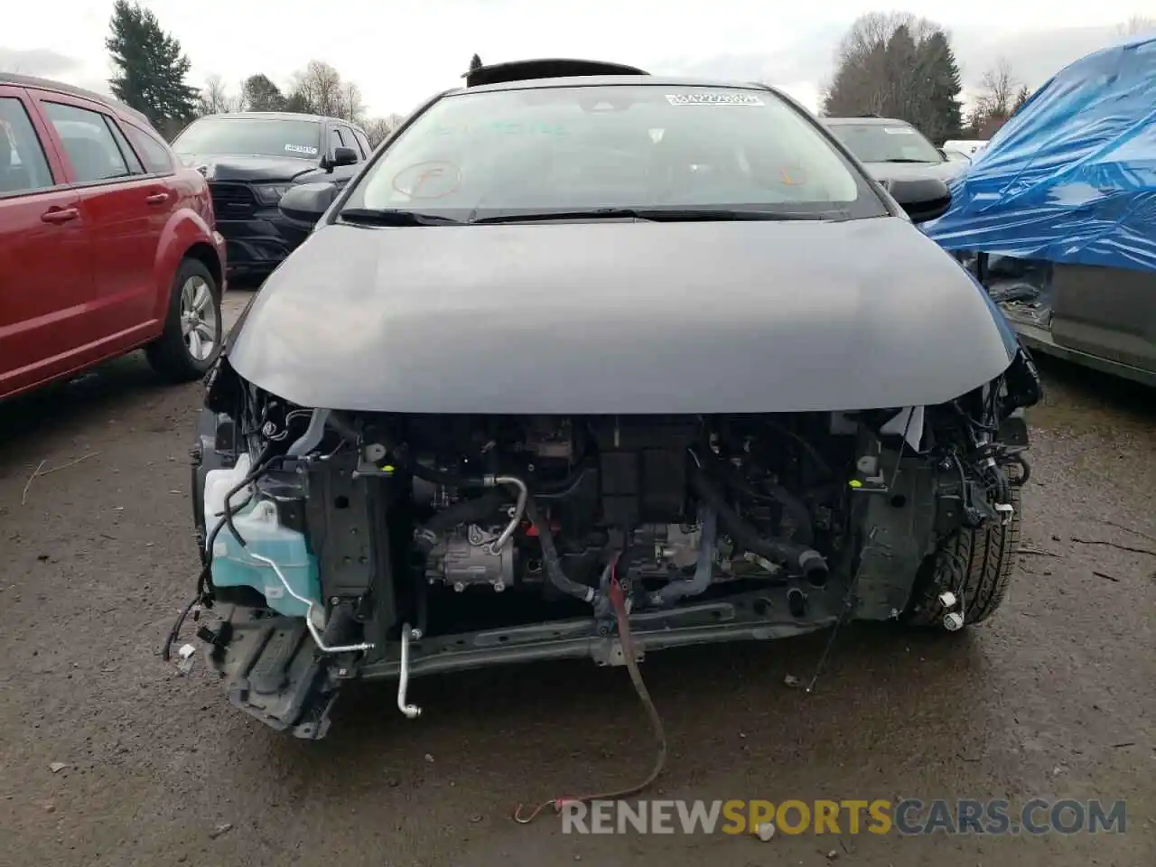 9 Photograph of a damaged car JTDEAMDE7MJ012100 TOYOTA COROLLA 2021