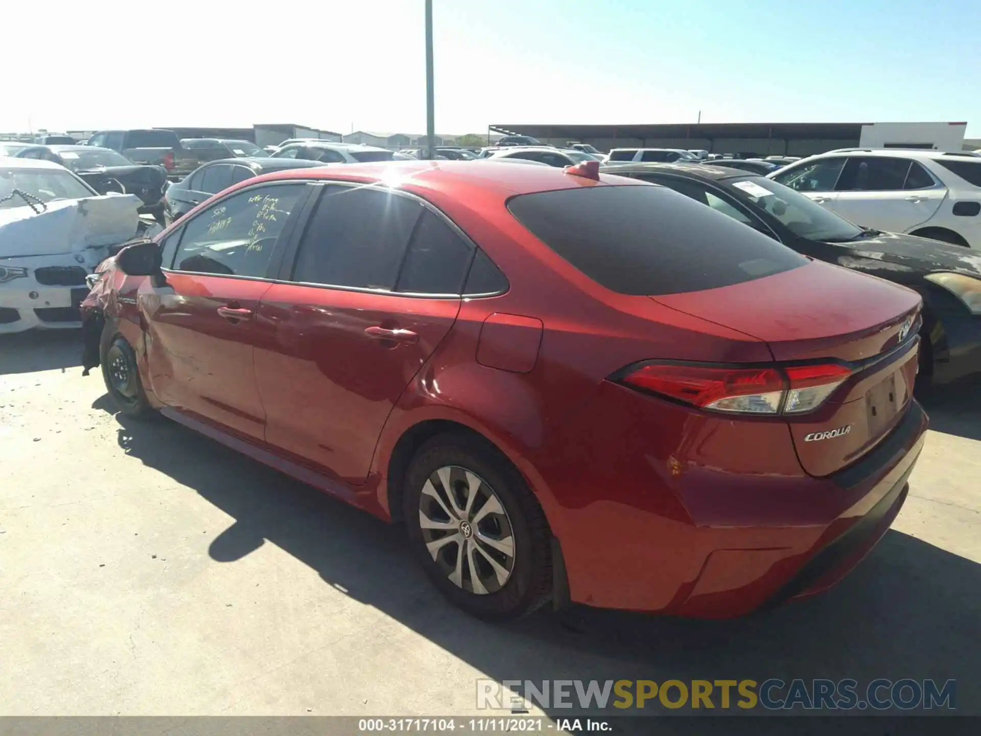 3 Photograph of a damaged car JTDEAMDE7MJ012369 TOYOTA COROLLA 2021