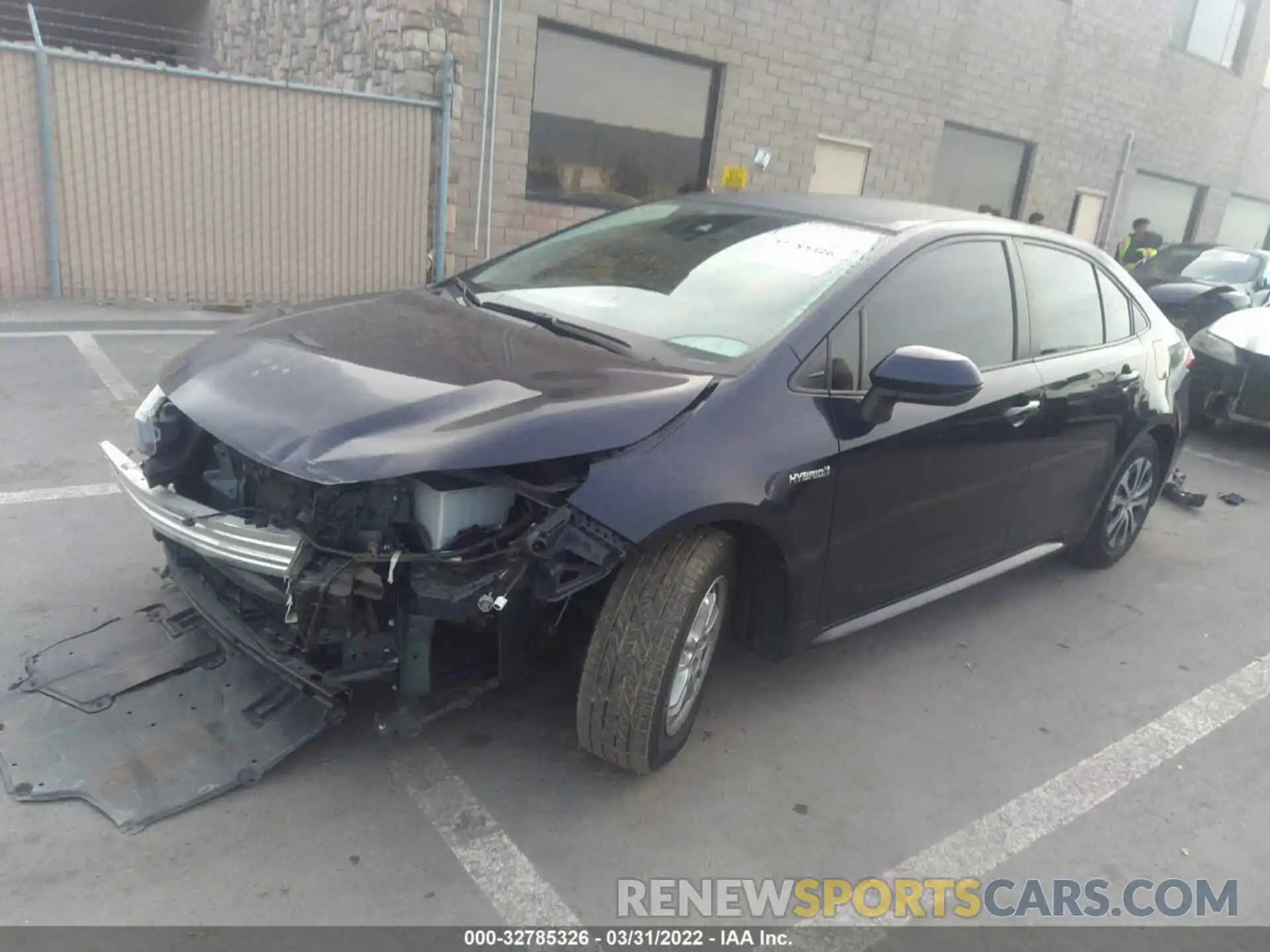 2 Photograph of a damaged car JTDEAMDE7MJ012727 TOYOTA COROLLA 2021