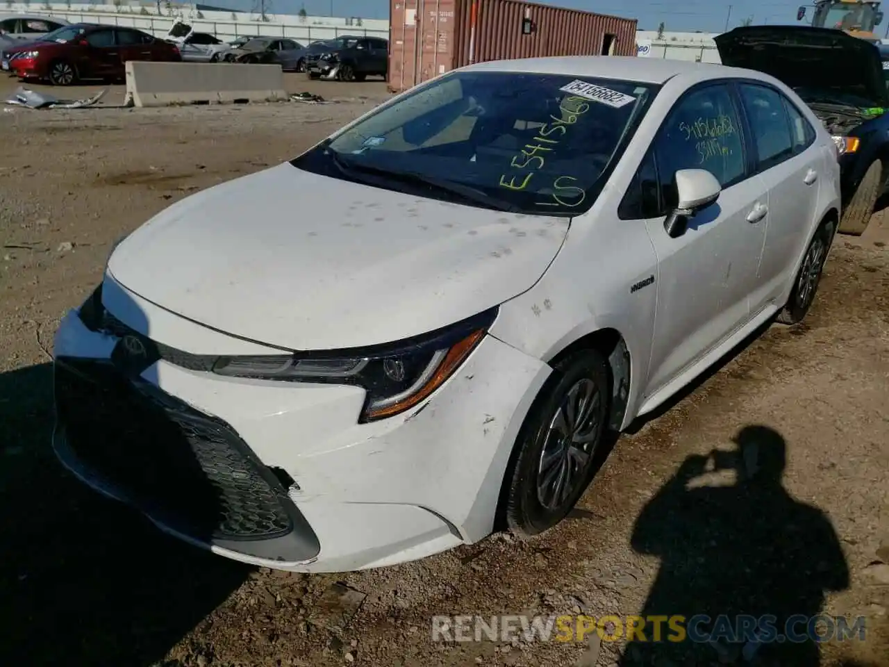 2 Photograph of a damaged car JTDEAMDE7MJ013098 TOYOTA COROLLA 2021