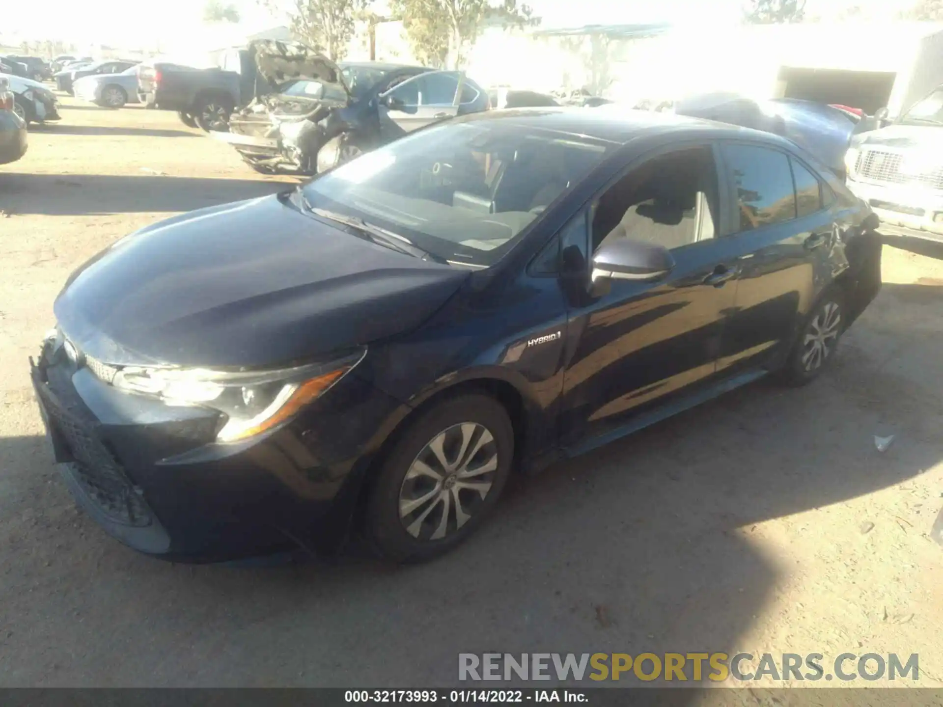 2 Photograph of a damaged car JTDEAMDE7MJ013117 TOYOTA COROLLA 2021