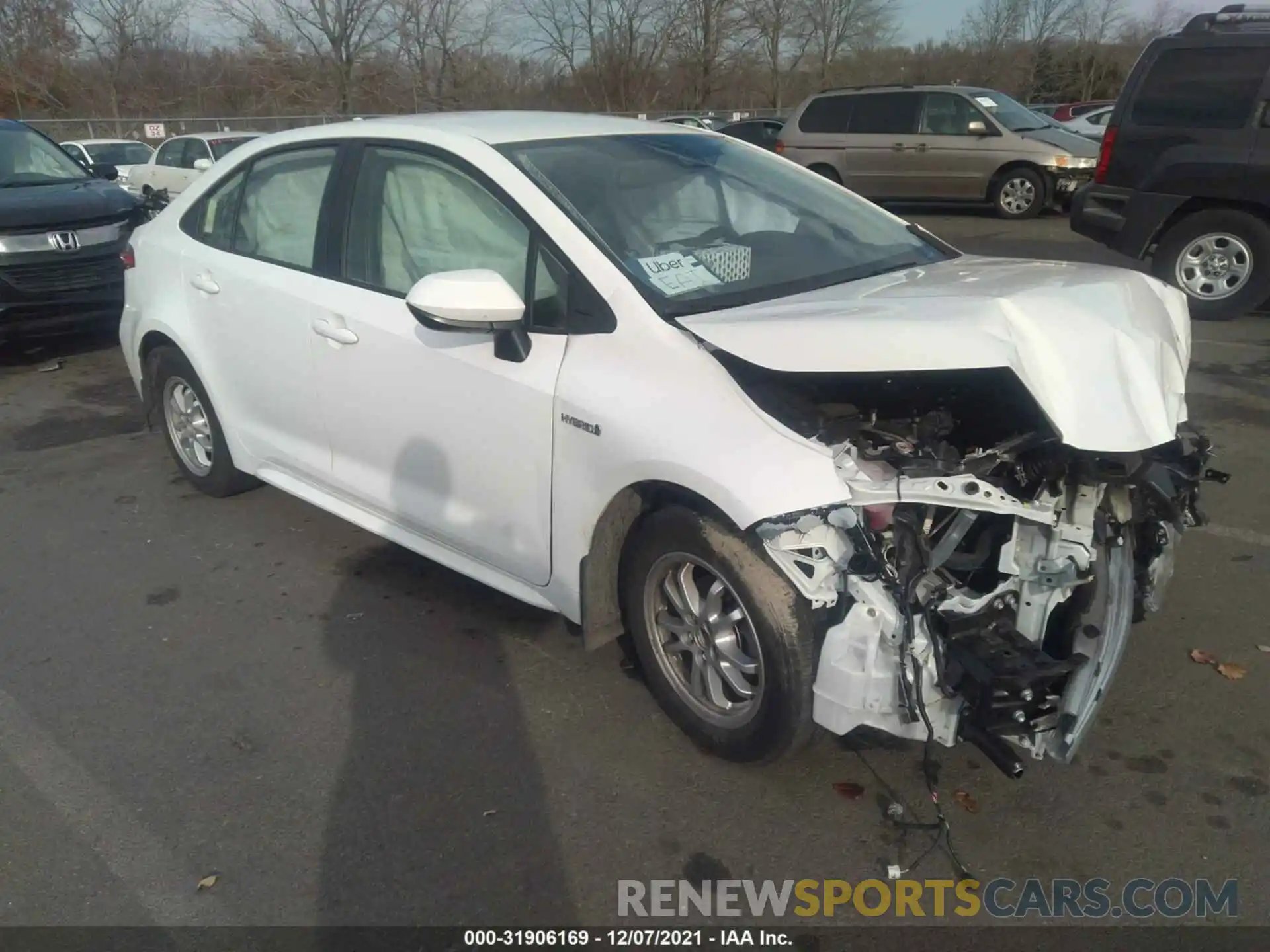 1 Photograph of a damaged car JTDEAMDE7MJ013151 TOYOTA COROLLA 2021