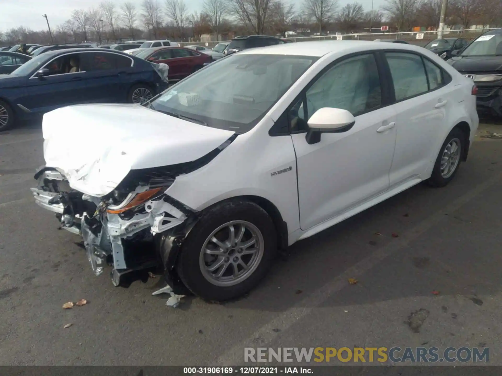 2 Photograph of a damaged car JTDEAMDE7MJ013151 TOYOTA COROLLA 2021