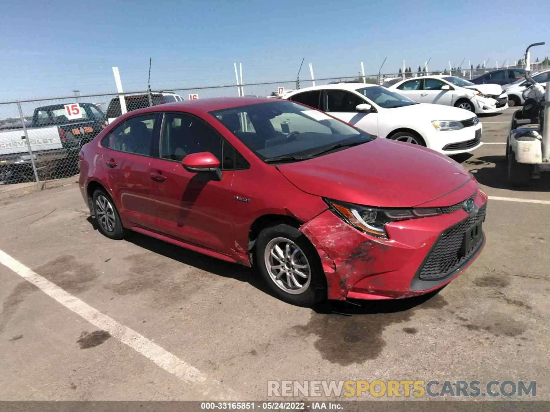 1 Photograph of a damaged car JTDEAMDE7MJ013599 TOYOTA COROLLA 2021