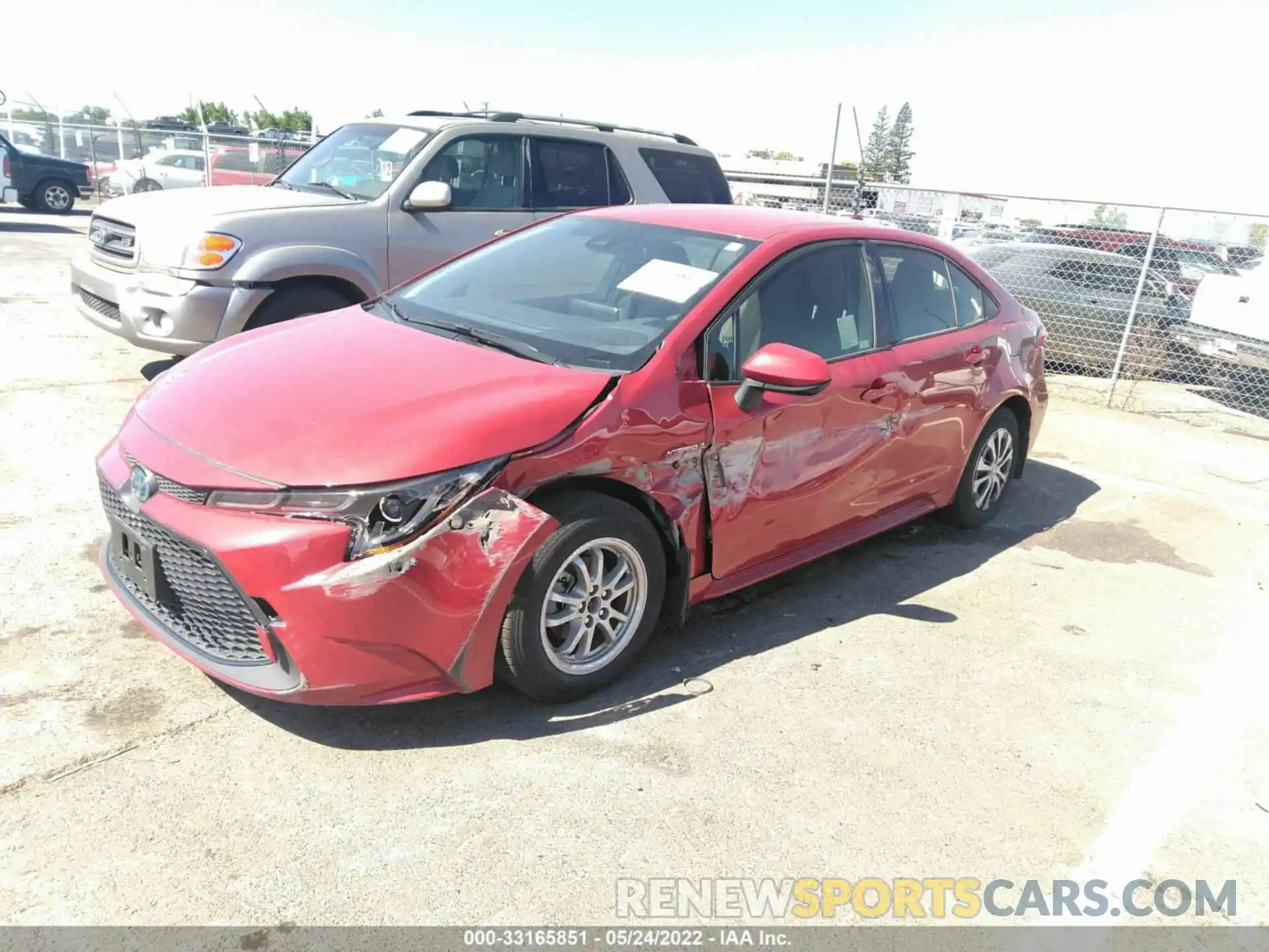 2 Photograph of a damaged car JTDEAMDE7MJ013599 TOYOTA COROLLA 2021