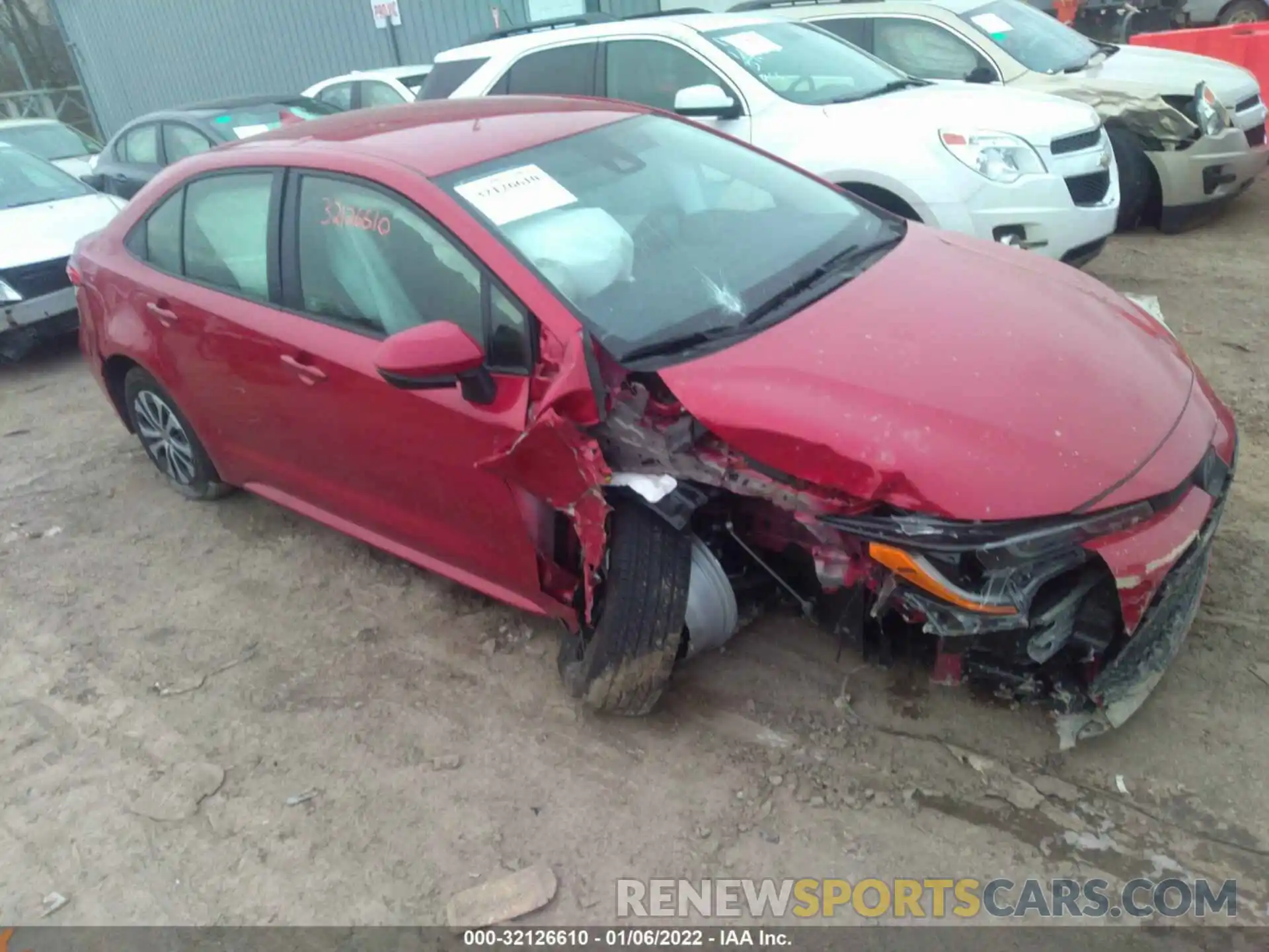 1 Photograph of a damaged car JTDEAMDE7MJ014297 TOYOTA COROLLA 2021