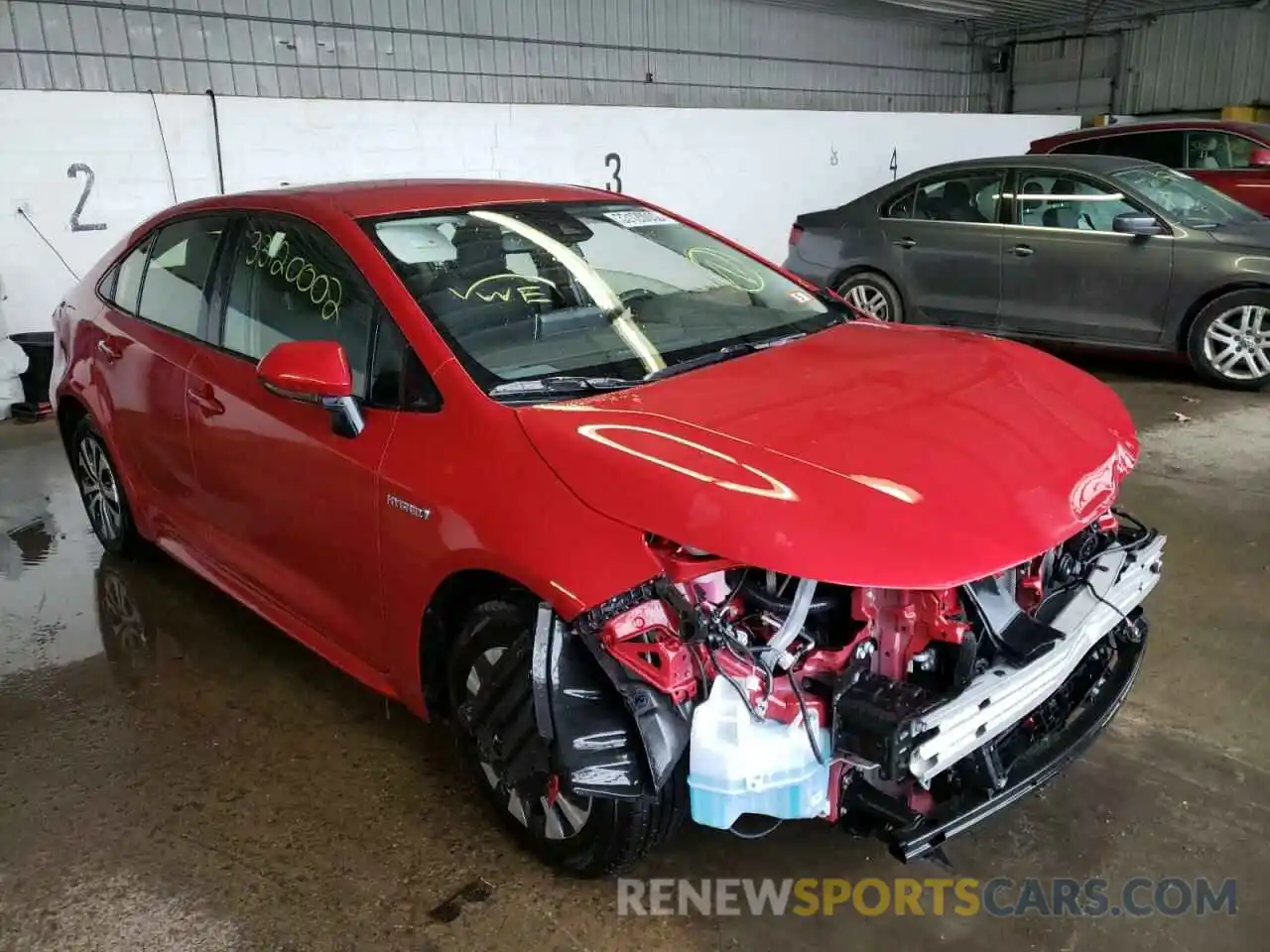 1 Photograph of a damaged car JTDEAMDE7MJ014932 TOYOTA COROLLA 2021