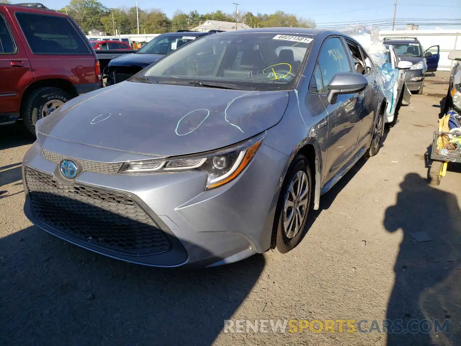 2 Photograph of a damaged car JTDEAMDE7MJ014946 TOYOTA COROLLA 2021