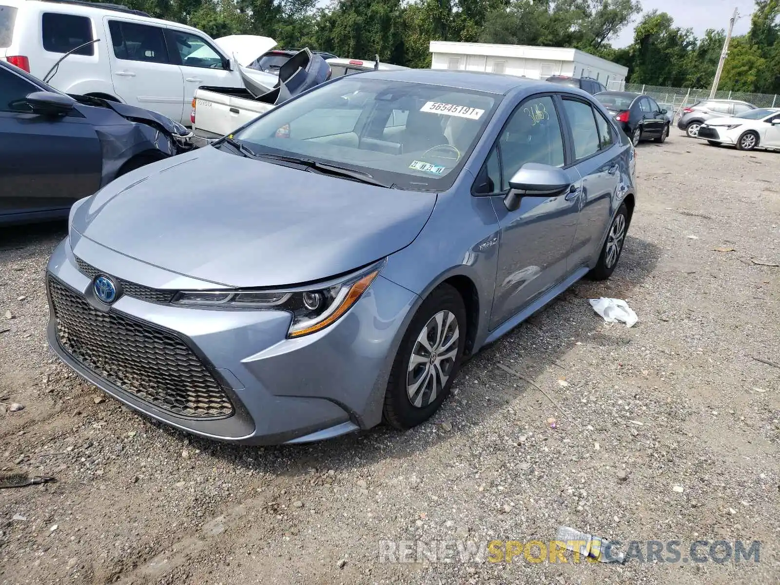 2 Photograph of a damaged car JTDEAMDE7MJ016440 TOYOTA COROLLA 2021