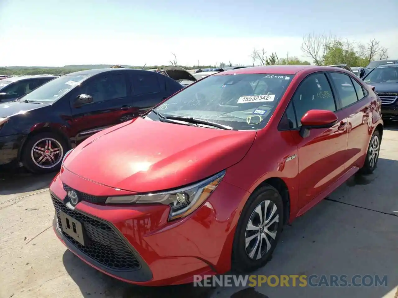 2 Photograph of a damaged car JTDEAMDE7MJ017572 TOYOTA COROLLA 2021