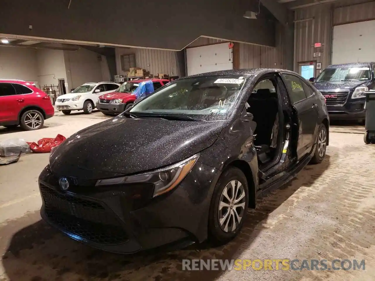 2 Photograph of a damaged car JTDEAMDE7MJ017832 TOYOTA COROLLA 2021