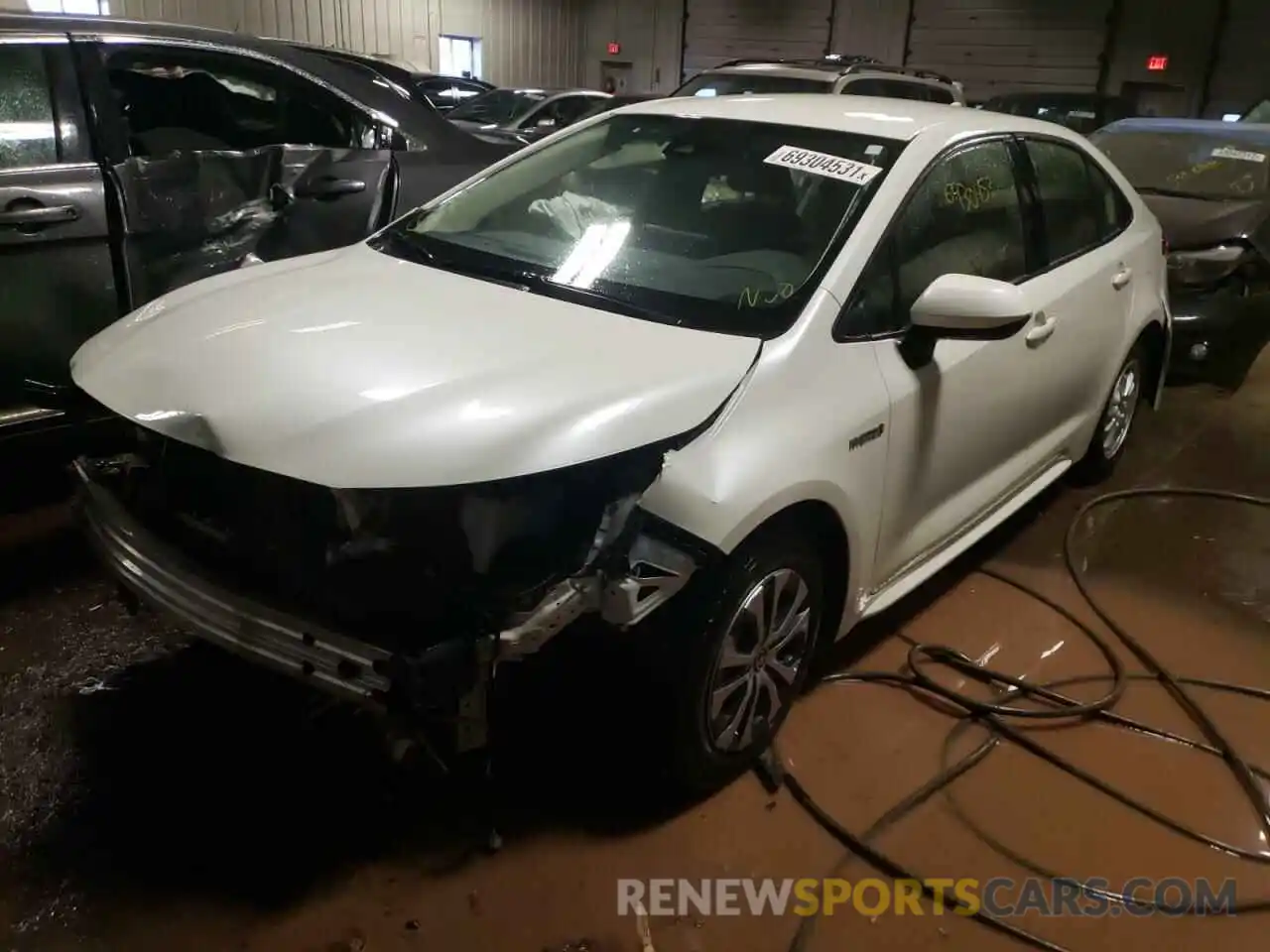 2 Photograph of a damaged car JTDEAMDE7MJ018379 TOYOTA COROLLA 2021