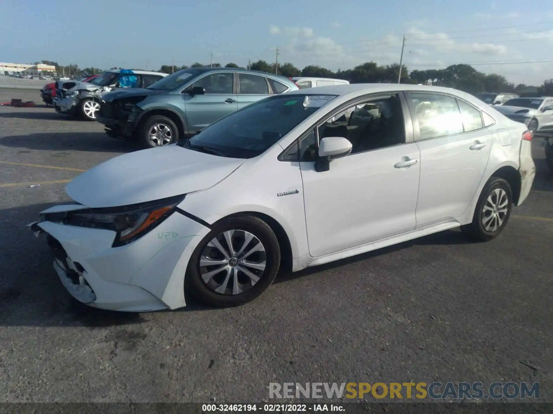 2 Photograph of a damaged car JTDEAMDE7MJ018558 TOYOTA COROLLA 2021