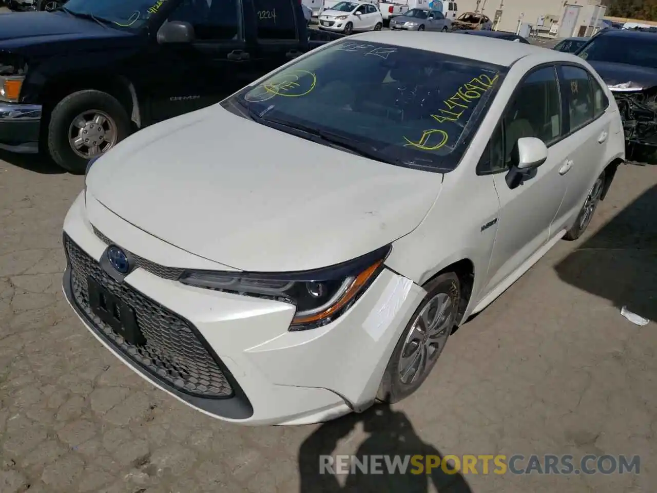 2 Photograph of a damaged car JTDEAMDE7MJ019306 TOYOTA COROLLA 2021