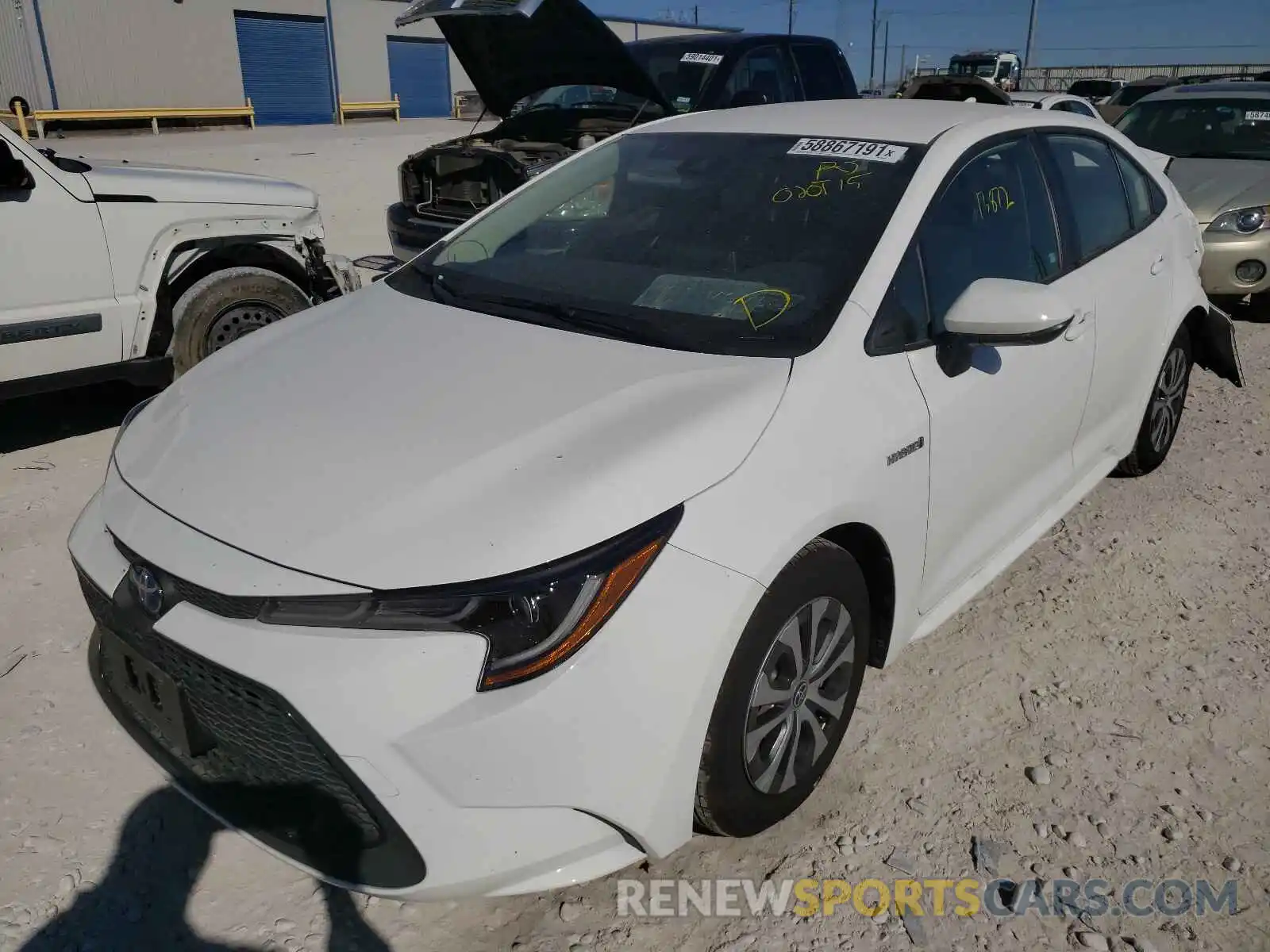 2 Photograph of a damaged car JTDEAMDE7MJ020715 TOYOTA COROLLA 2021