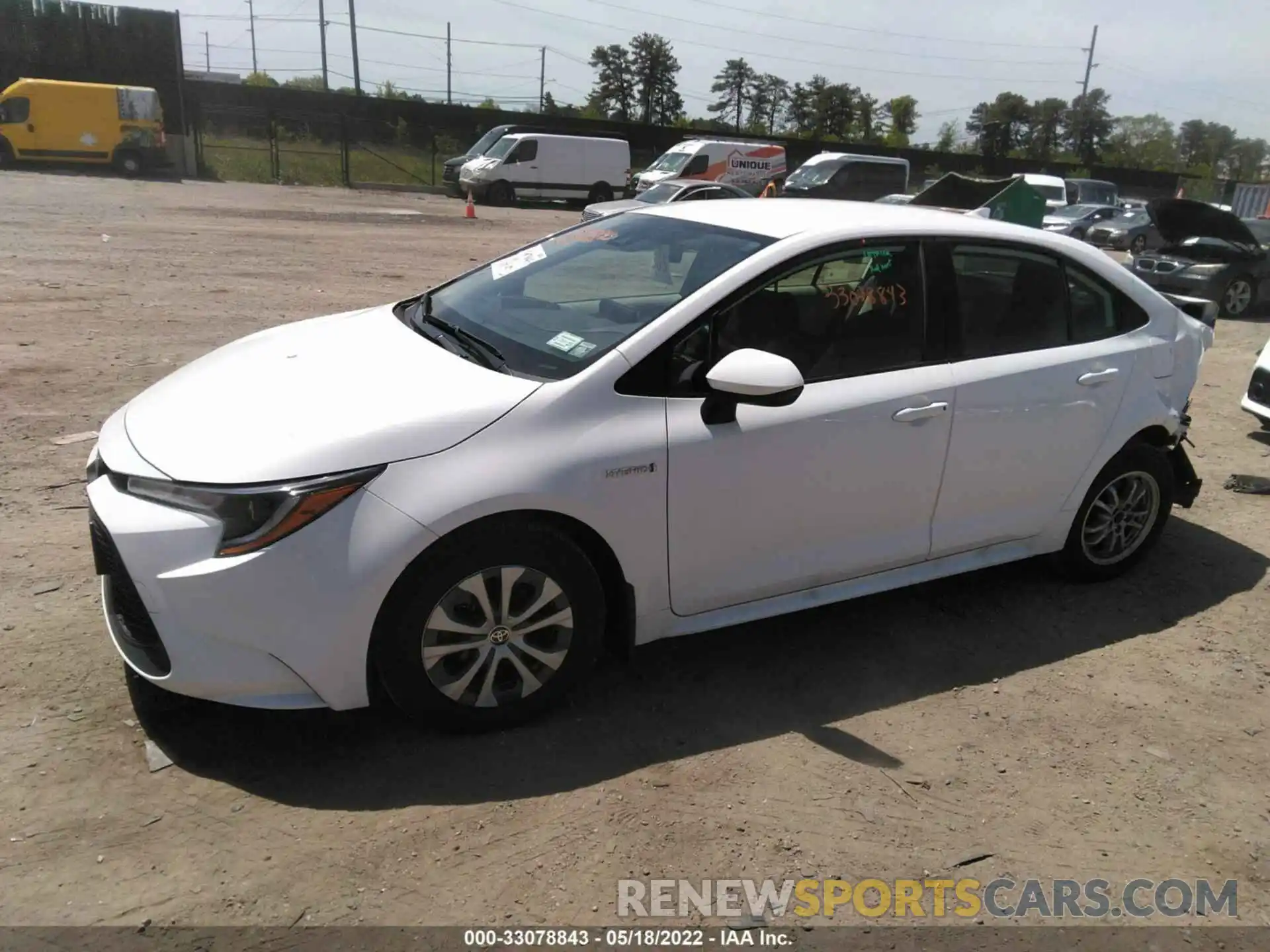 2 Photograph of a damaged car JTDEAMDE7MJ020939 TOYOTA COROLLA 2021