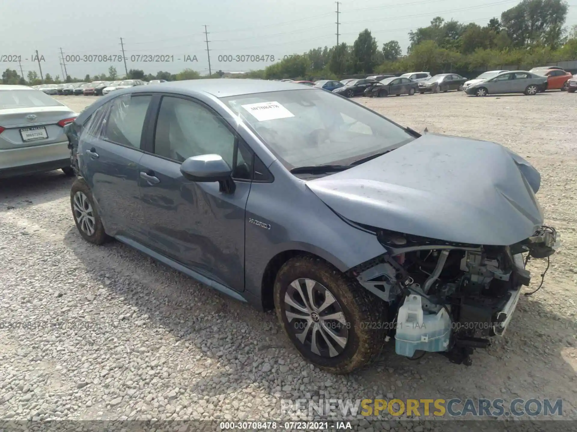 1 Photograph of a damaged car JTDEAMDE7MJ021105 TOYOTA COROLLA 2021