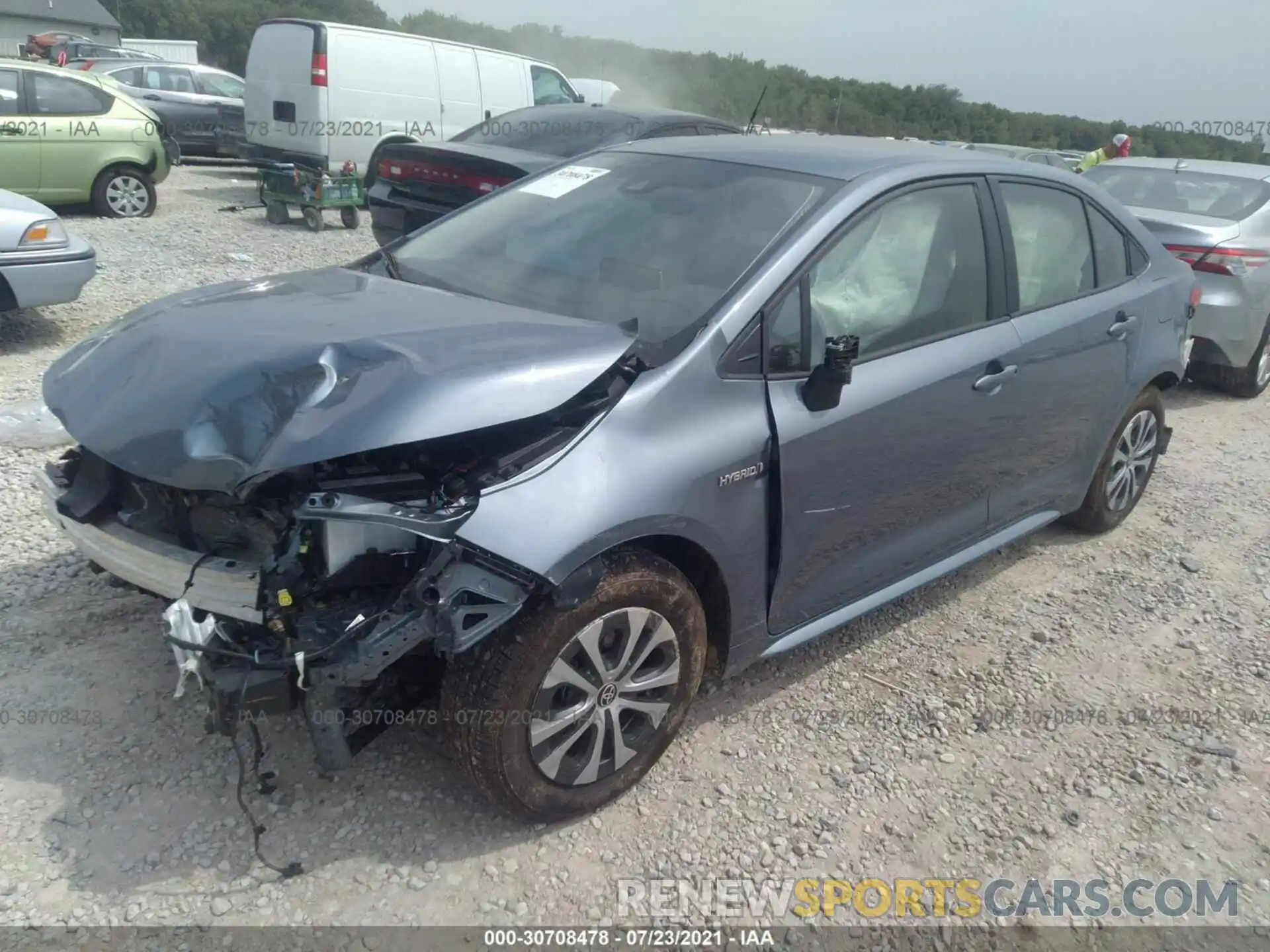 2 Photograph of a damaged car JTDEAMDE7MJ021105 TOYOTA COROLLA 2021