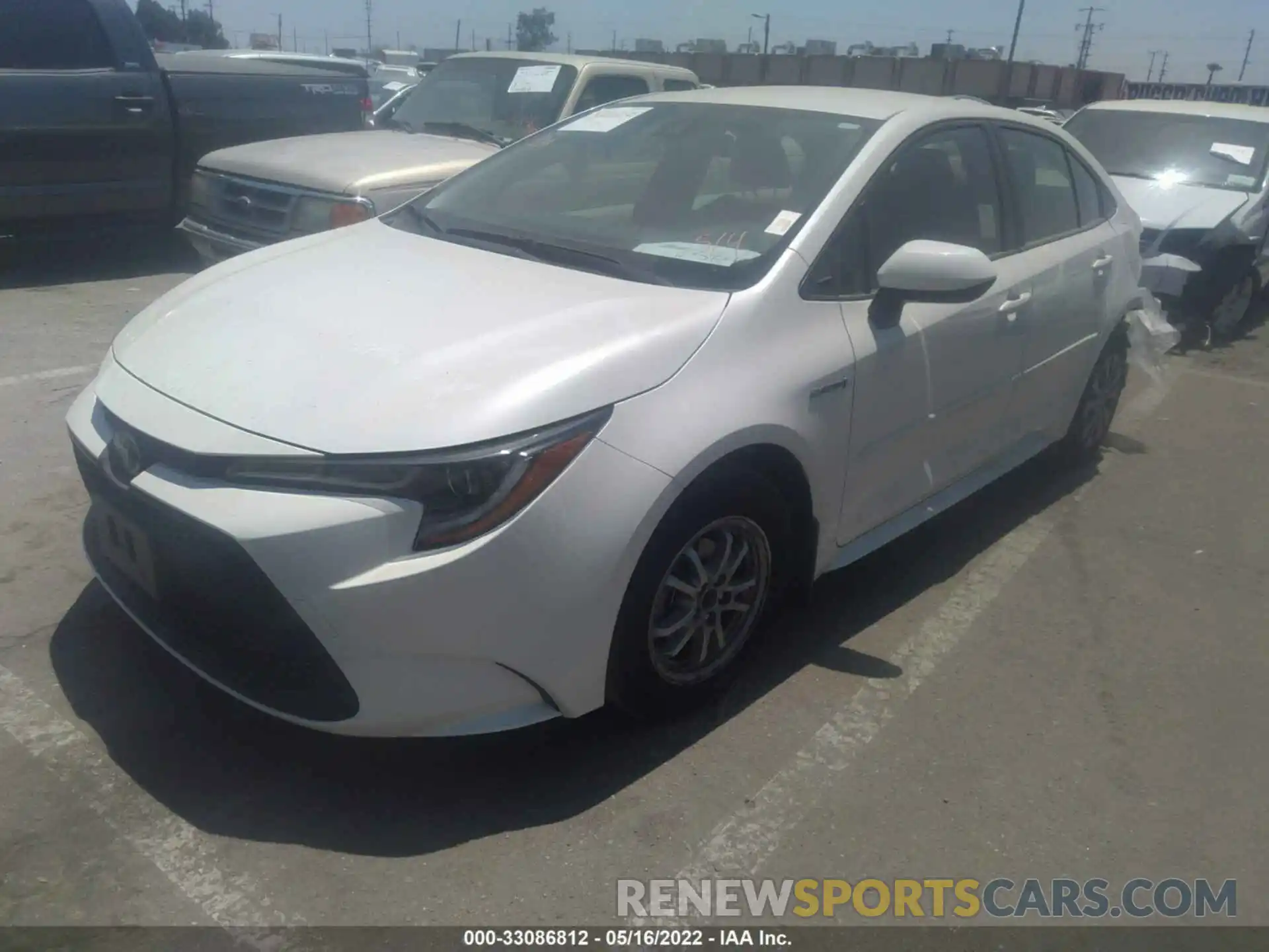 2 Photograph of a damaged car JTDEAMDE7MJ021251 TOYOTA COROLLA 2021