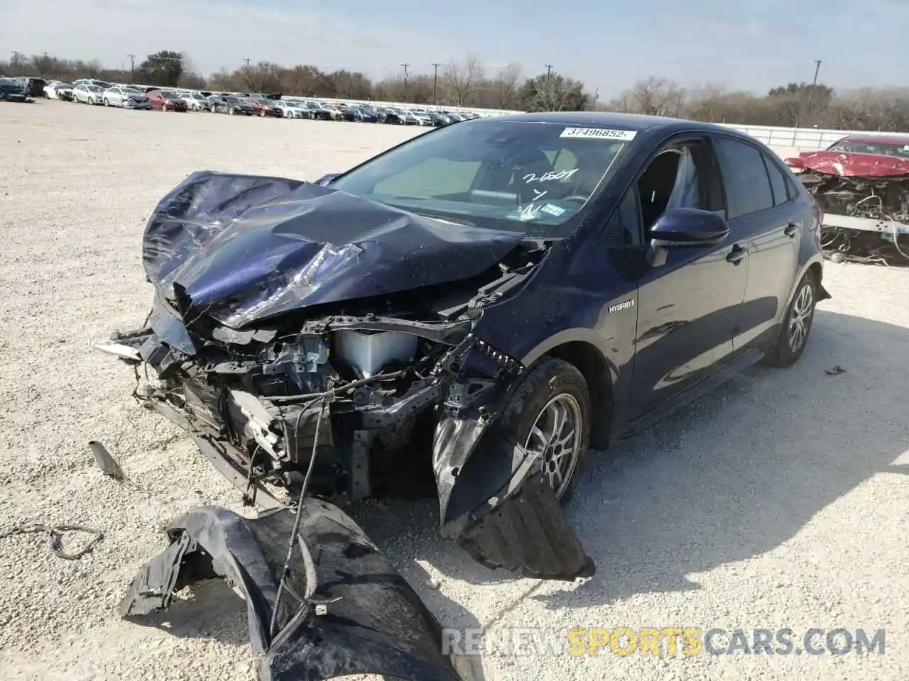 2 Photograph of a damaged car JTDEAMDE7MJ021332 TOYOTA COROLLA 2021