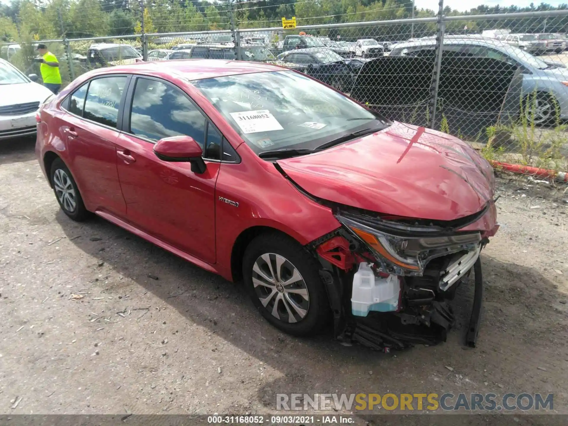 1 Photograph of a damaged car JTDEAMDE7MJ023310 TOYOTA COROLLA 2021