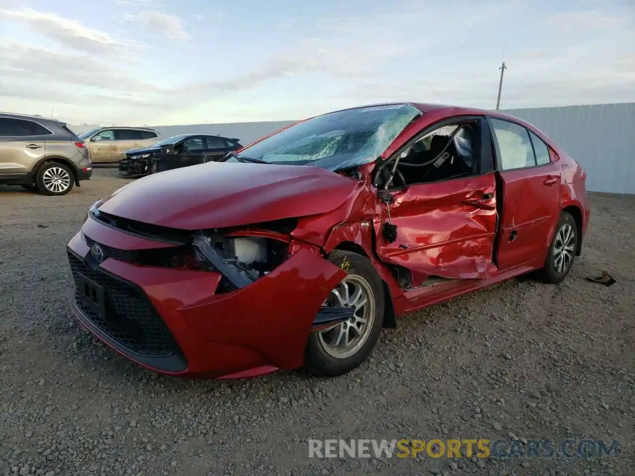 2 Photograph of a damaged car JTDEAMDE7MJ025803 TOYOTA COROLLA 2021