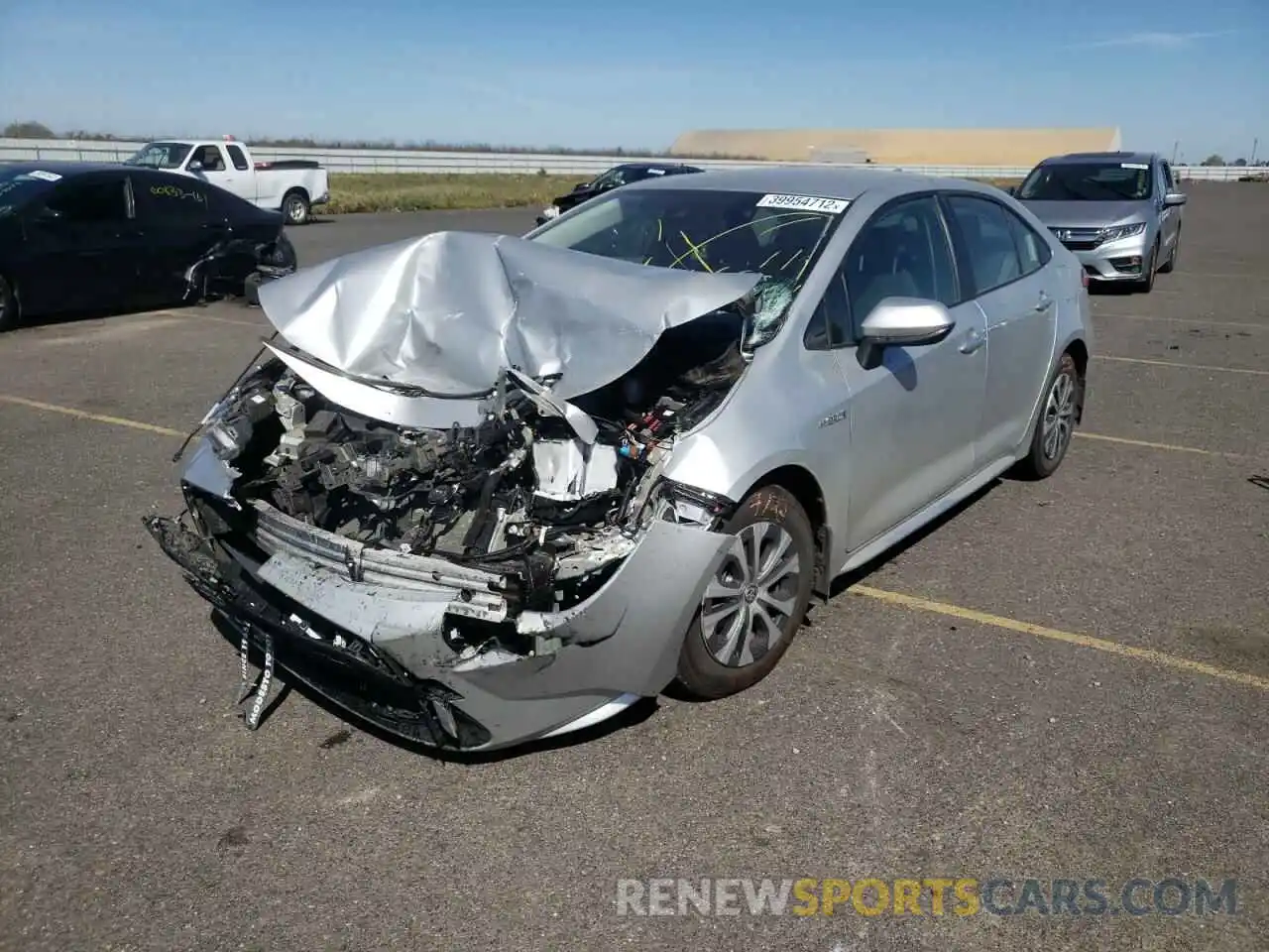 2 Photograph of a damaged car JTDEAMDE7MJ026188 TOYOTA COROLLA 2021