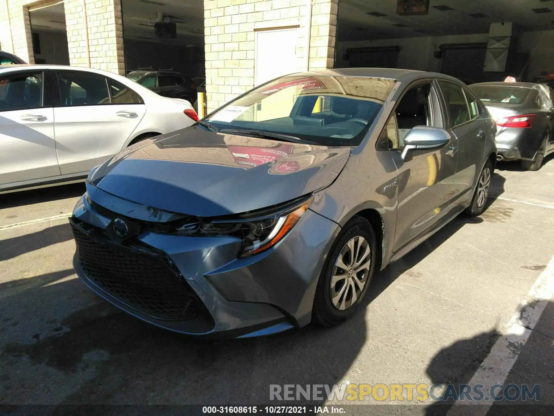 2 Photograph of a damaged car JTDEAMDE7MJ026580 TOYOTA COROLLA 2021