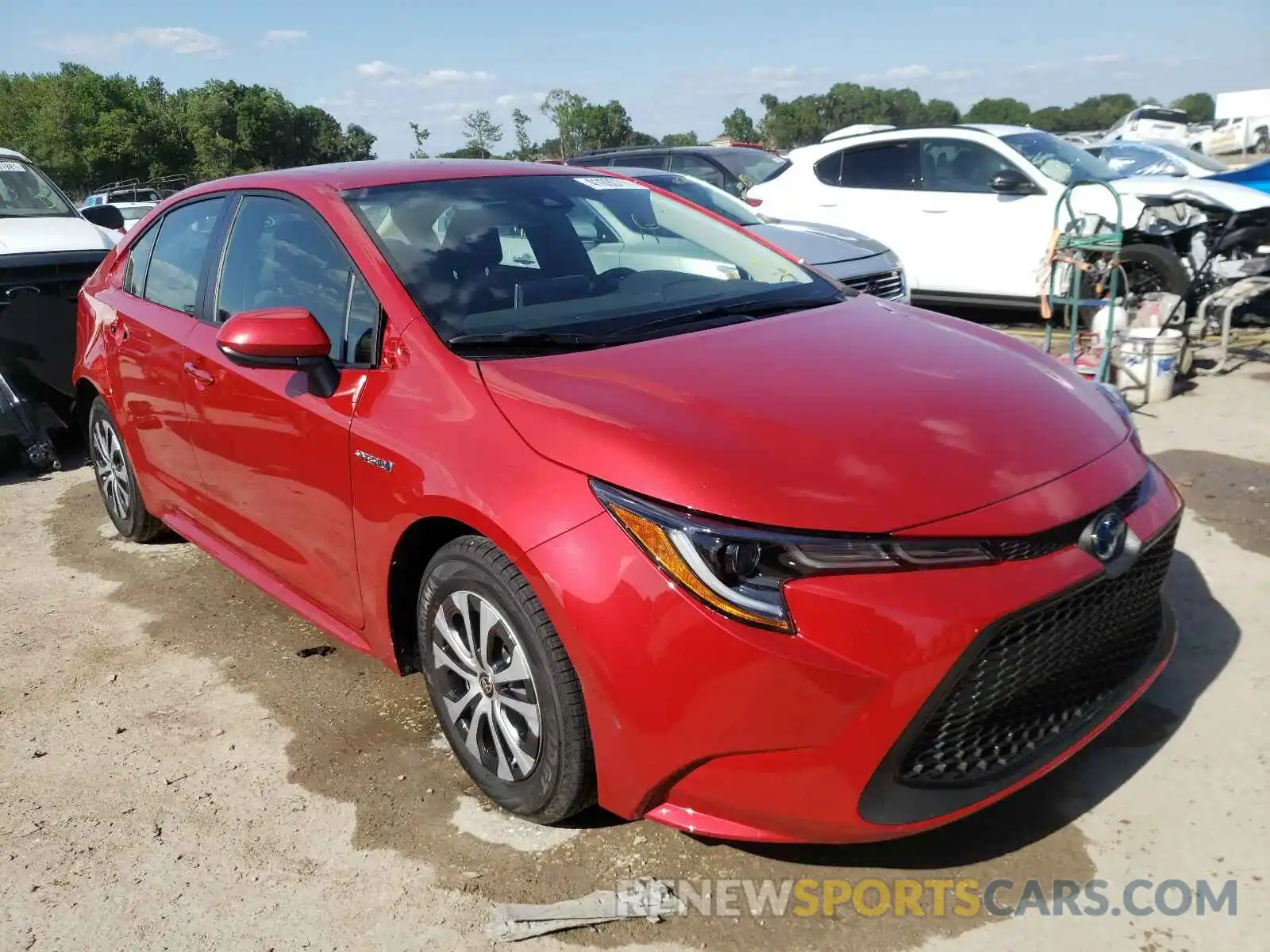 1 Photograph of a damaged car JTDEAMDE7MJ027454 TOYOTA COROLLA 2021