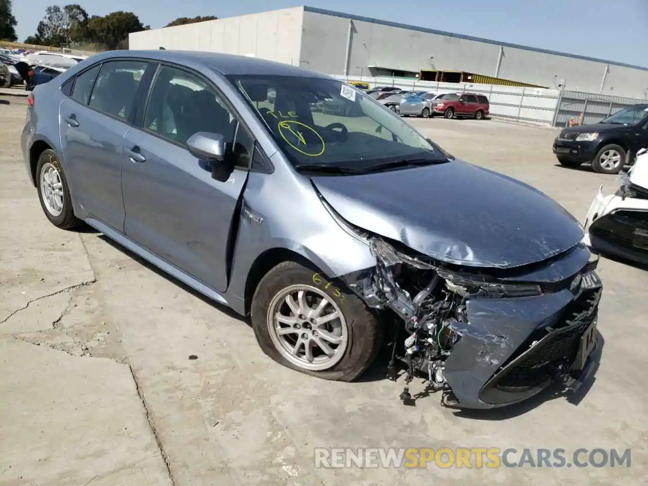 1 Photograph of a damaged car JTDEAMDE7MJ027499 TOYOTA COROLLA 2021