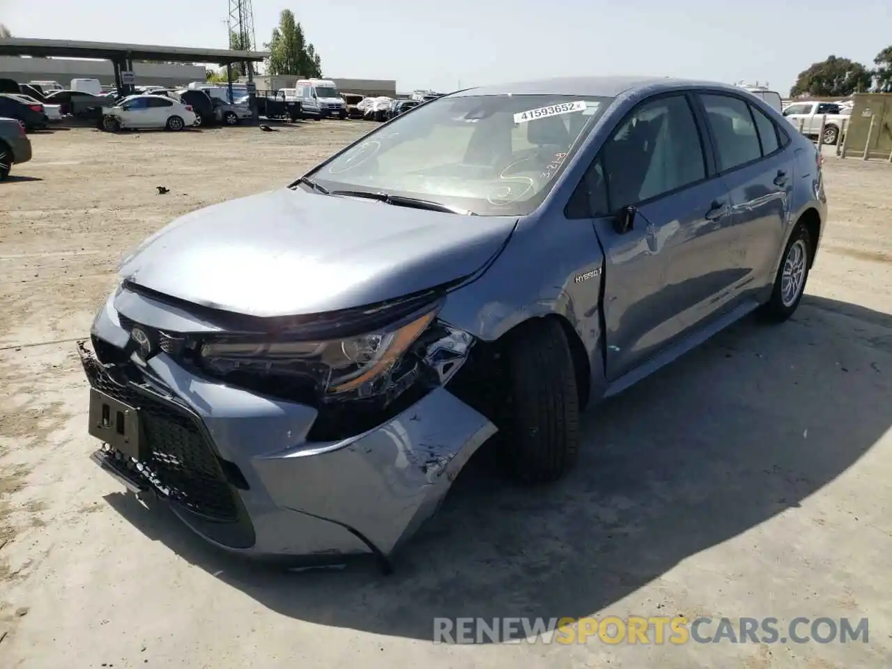 2 Photograph of a damaged car JTDEAMDE7MJ027499 TOYOTA COROLLA 2021