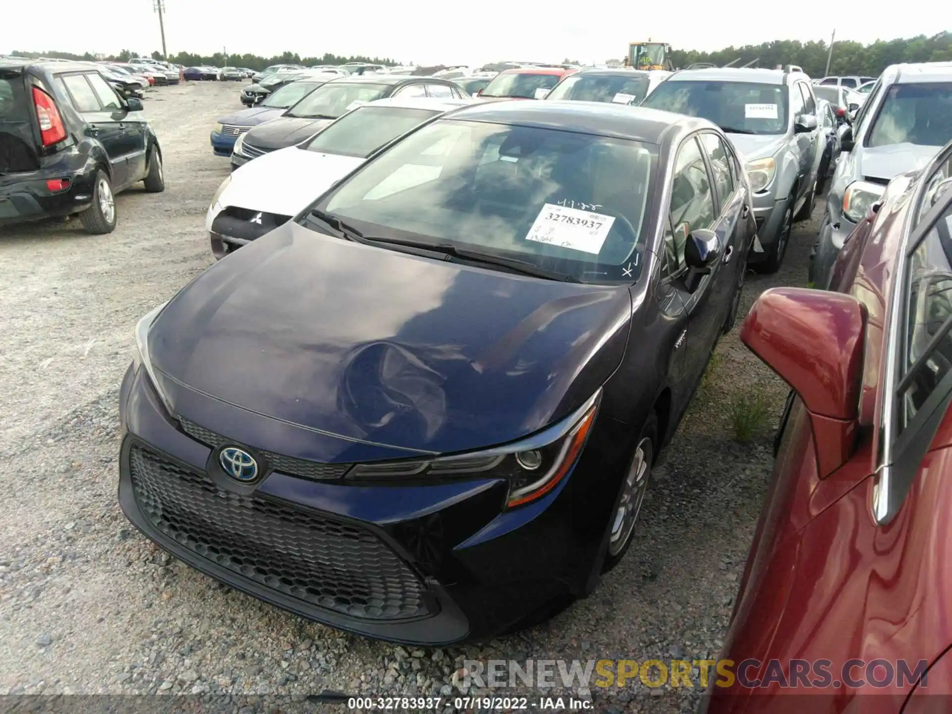 2 Photograph of a damaged car JTDEAMDE7MJ027583 TOYOTA COROLLA 2021