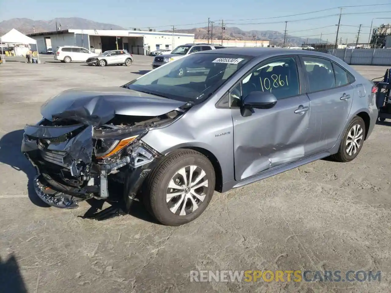 2 Photograph of a damaged car JTDEAMDE7MJ027857 TOYOTA COROLLA 2021