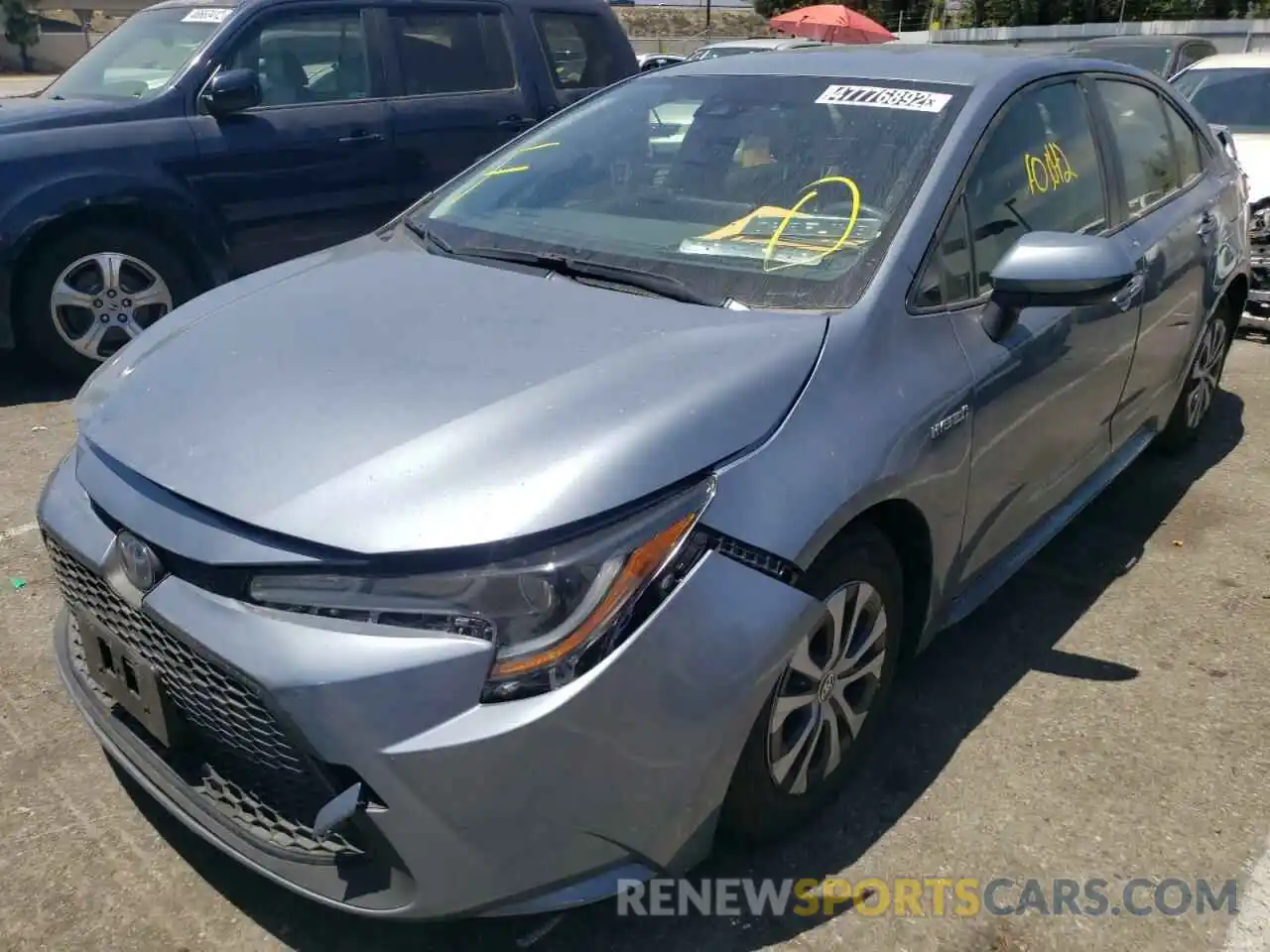 2 Photograph of a damaged car JTDEAMDE7MJ029172 TOYOTA COROLLA 2021