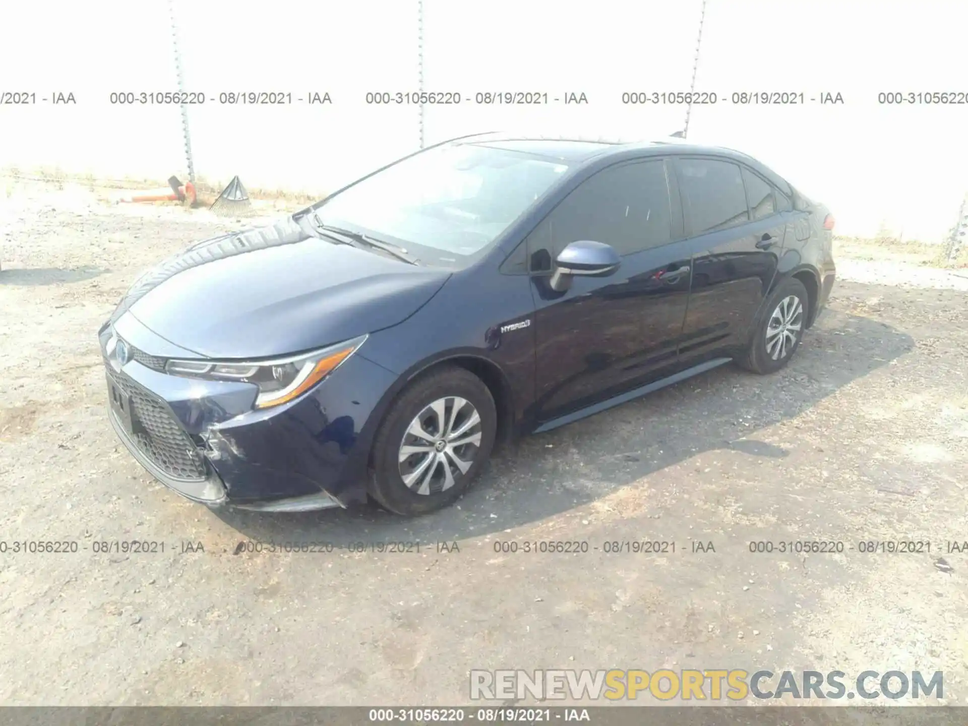 2 Photograph of a damaged car JTDEAMDE7MJ030158 TOYOTA COROLLA 2021