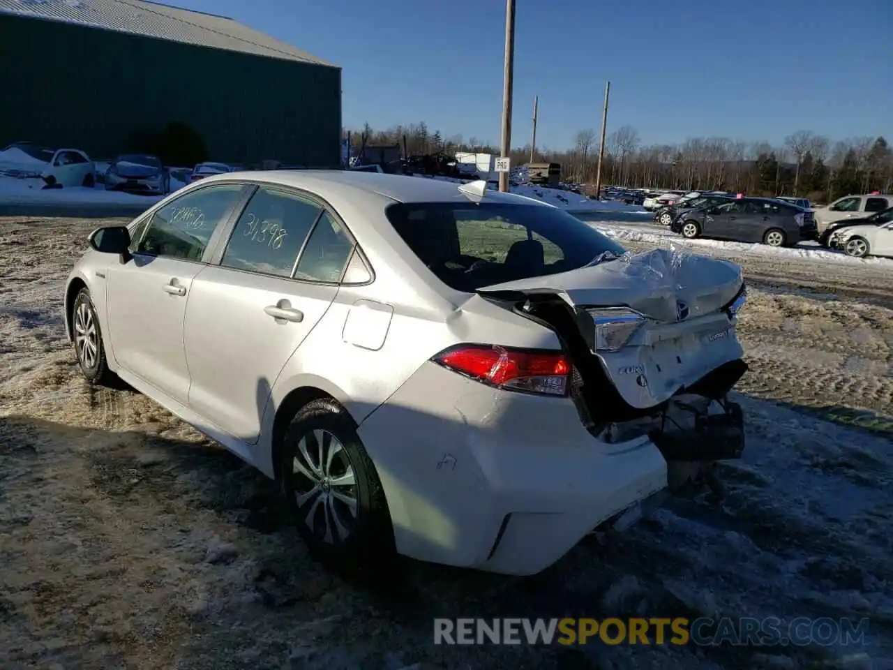 3 Photograph of a damaged car JTDEAMDE7MJ031360 TOYOTA COROLLA 2021