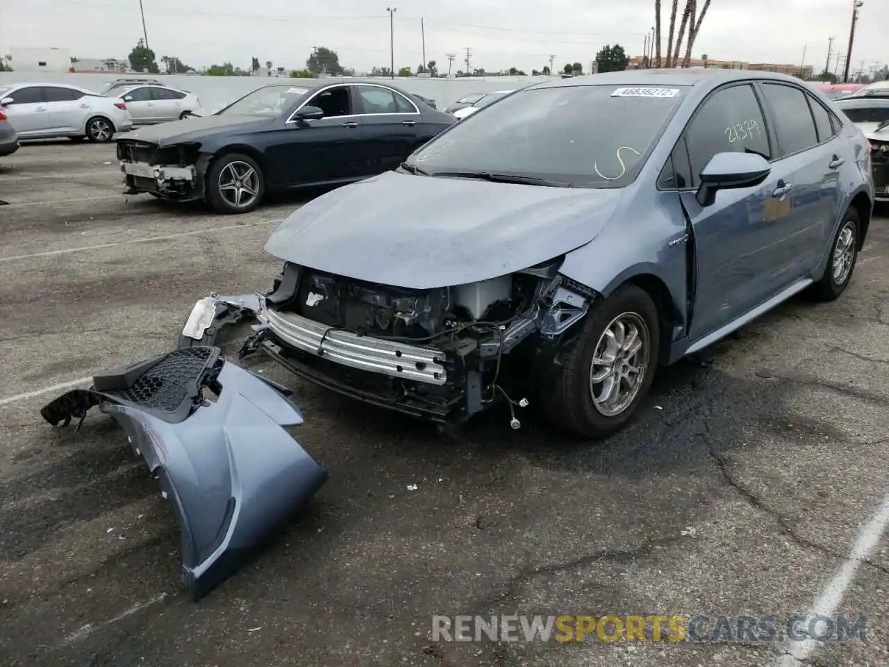 2 Photograph of a damaged car JTDEAMDE7MJ031486 TOYOTA COROLLA 2021