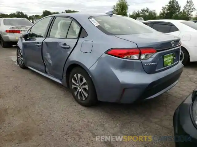 3 Photograph of a damaged car JTDEAMDE7MJ032427 TOYOTA COROLLA 2021