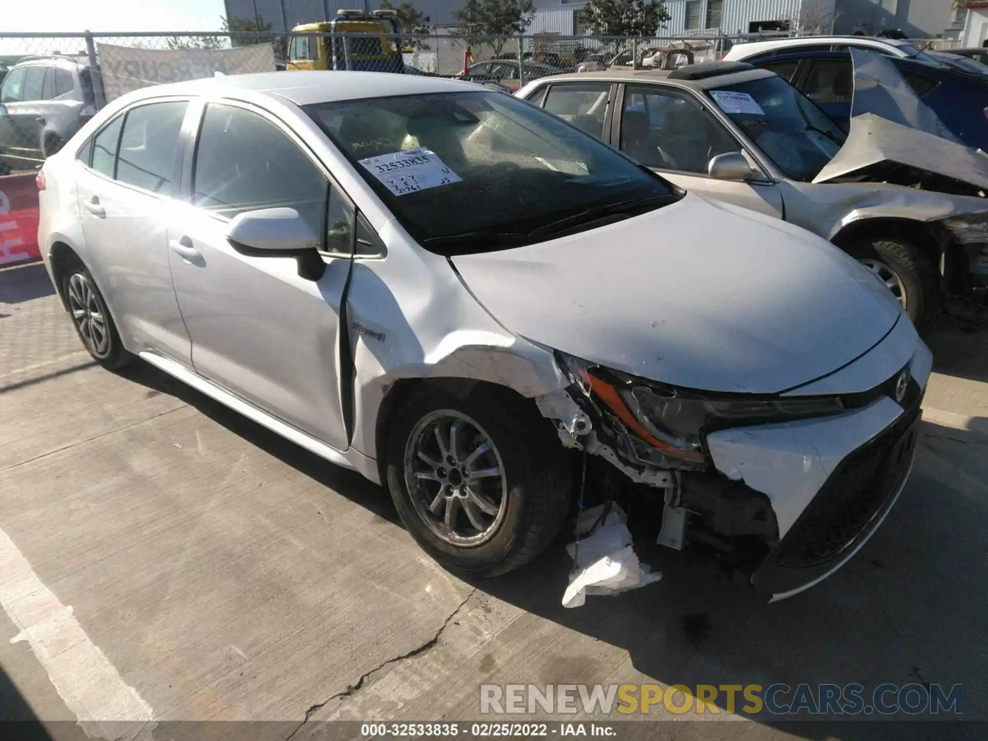 1 Photograph of a damaged car JTDEAMDE7MJ032461 TOYOTA COROLLA 2021