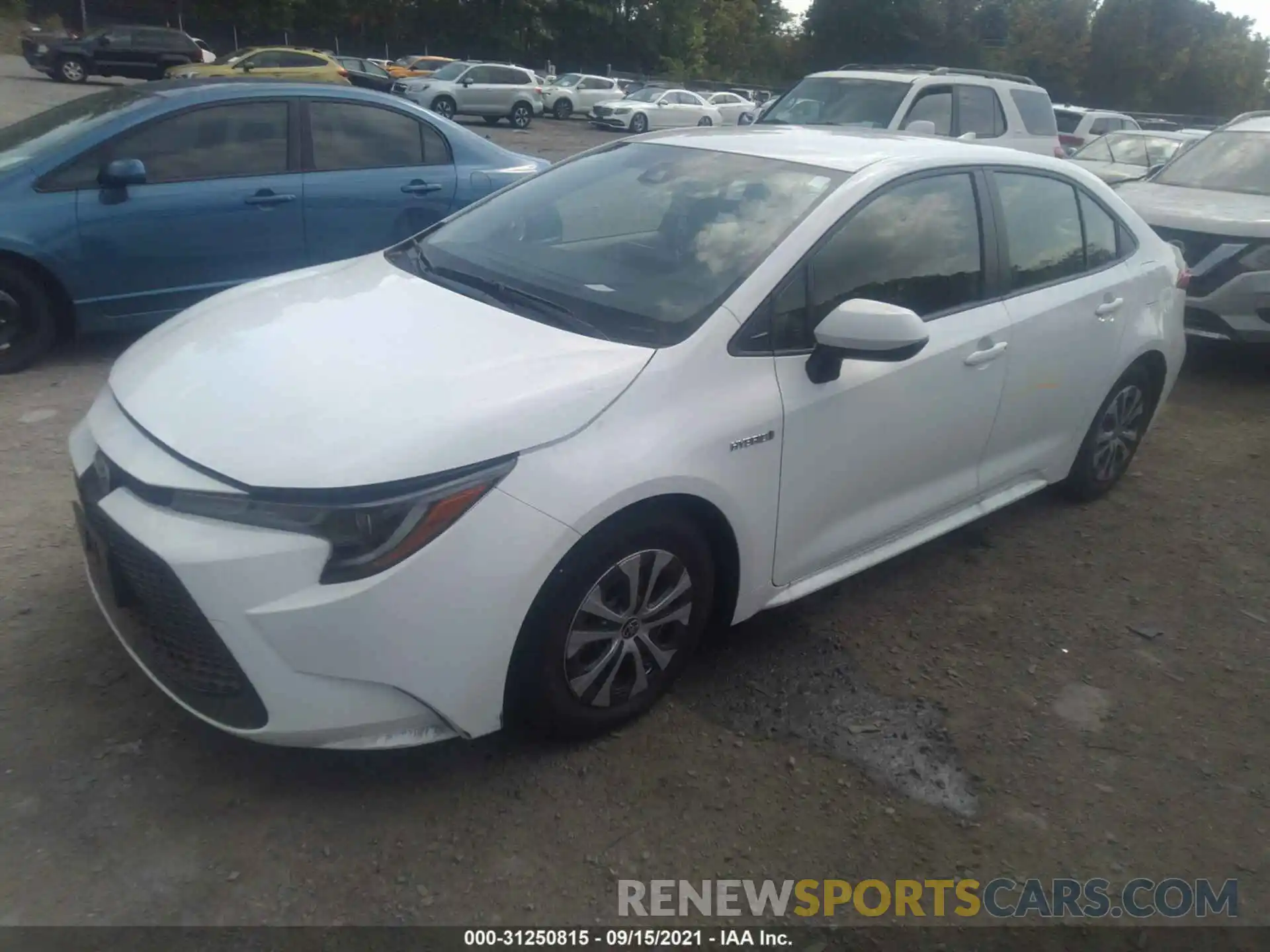 2 Photograph of a damaged car JTDEAMDE7MJ034971 TOYOTA COROLLA 2021