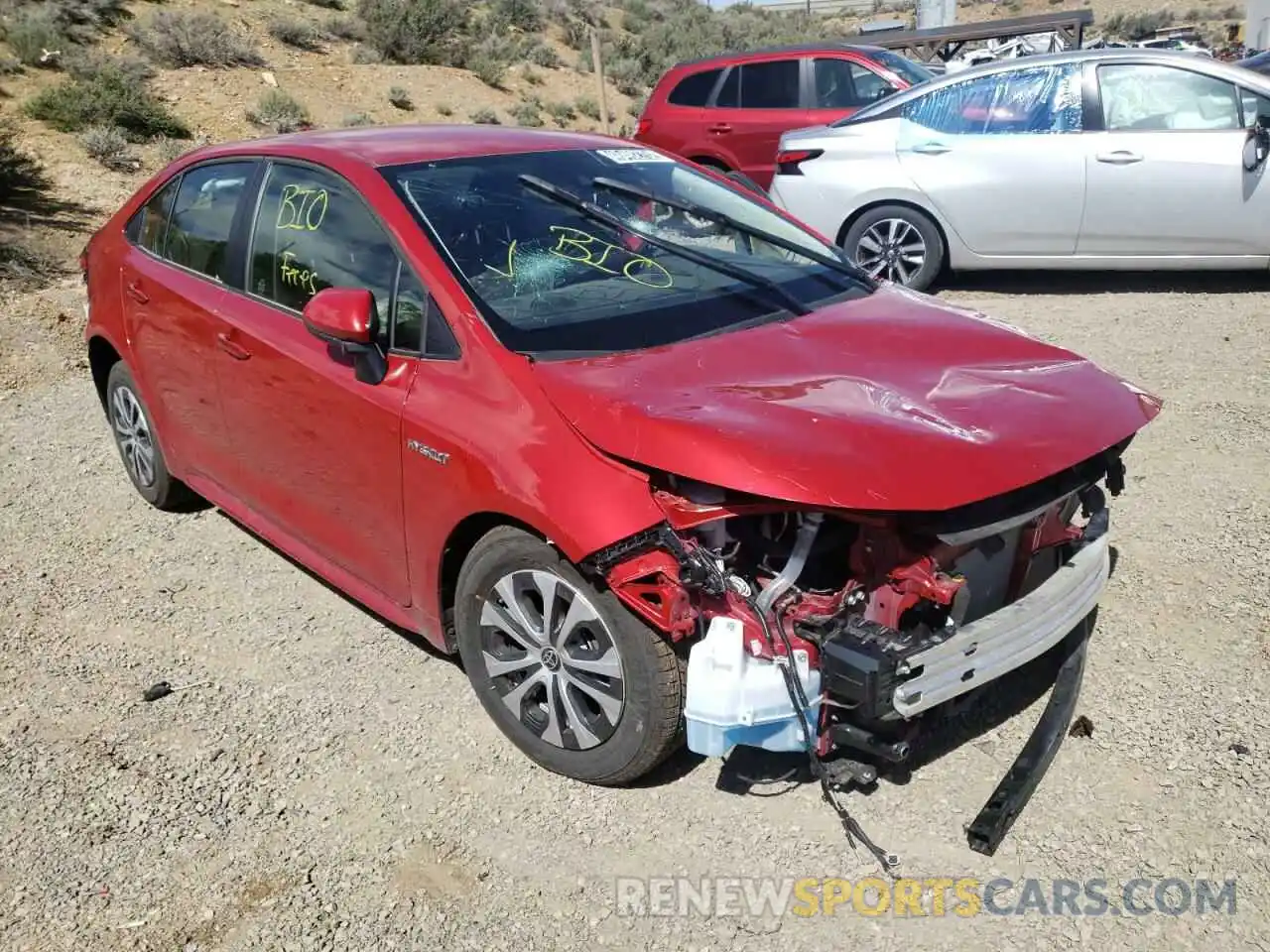 1 Photograph of a damaged car JTDEAMDE7MJ035554 TOYOTA COROLLA 2021