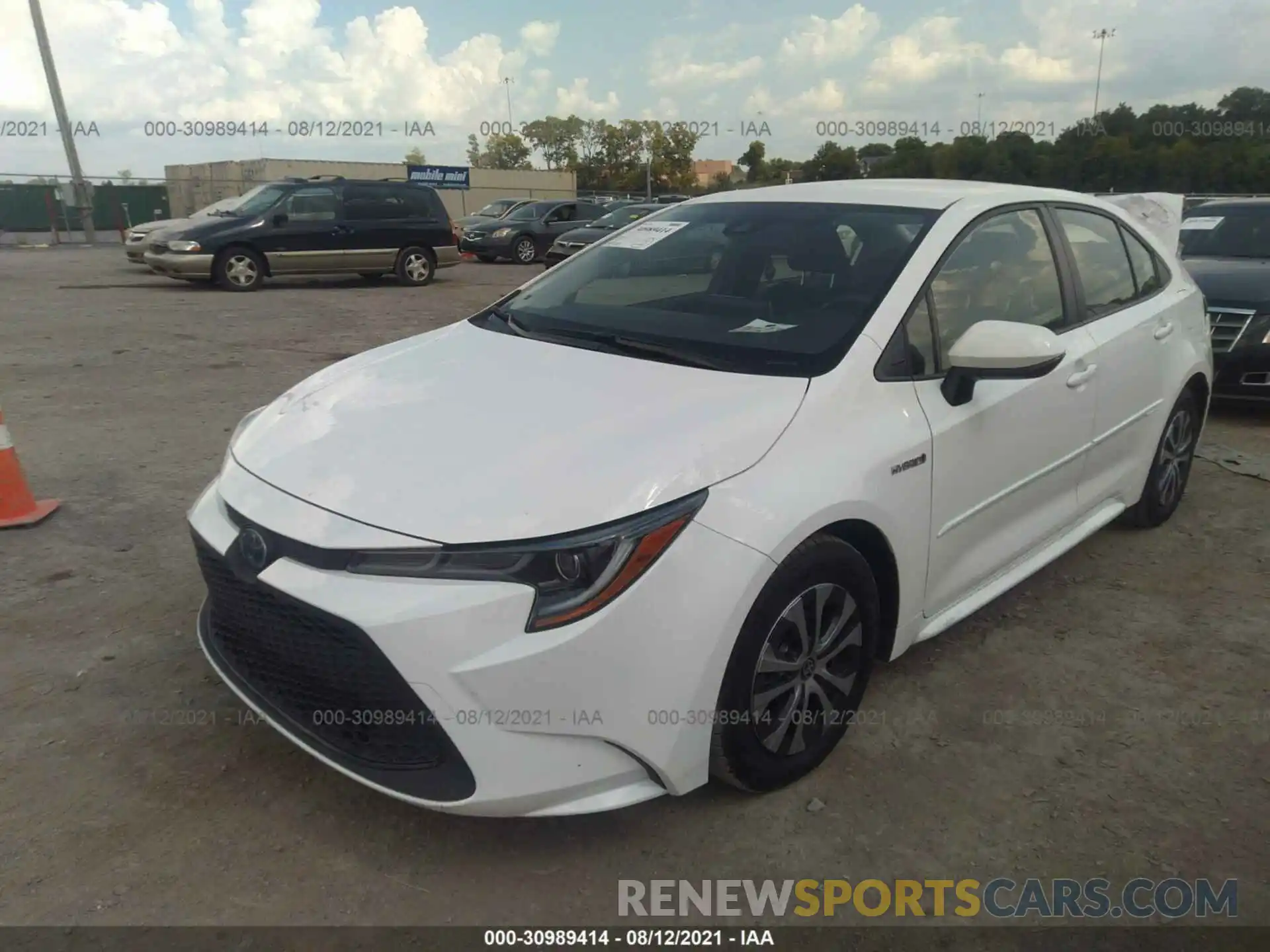 2 Photograph of a damaged car JTDEAMDE8MJ001719 TOYOTA COROLLA 2021