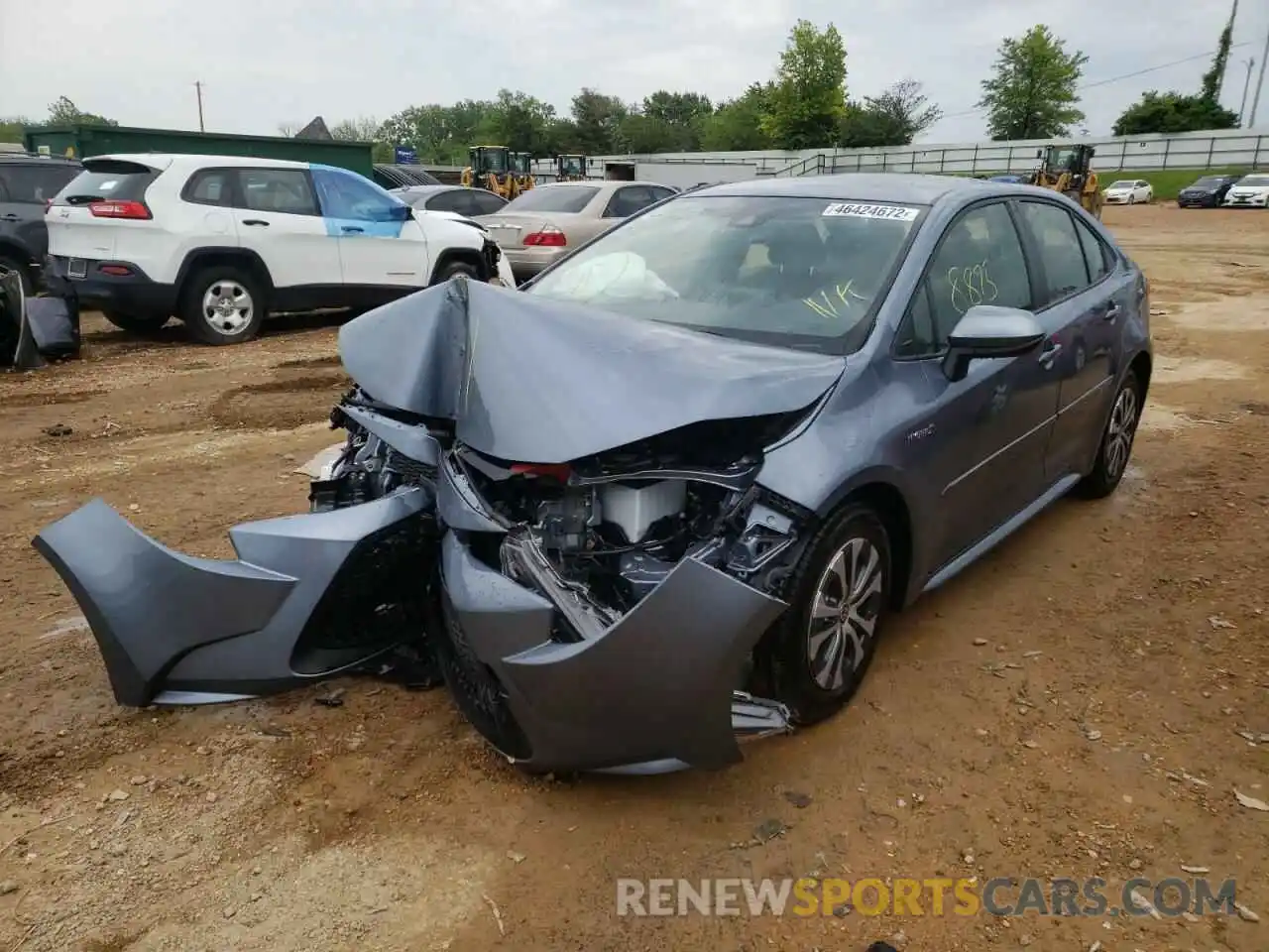 2 Photograph of a damaged car JTDEAMDE8MJ002627 TOYOTA COROLLA 2021