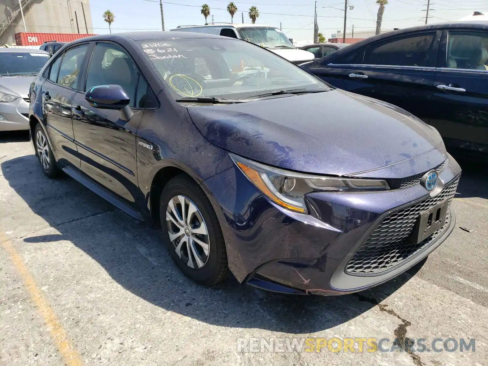 1 Photograph of a damaged car JTDEAMDE8MJ002840 TOYOTA COROLLA 2021